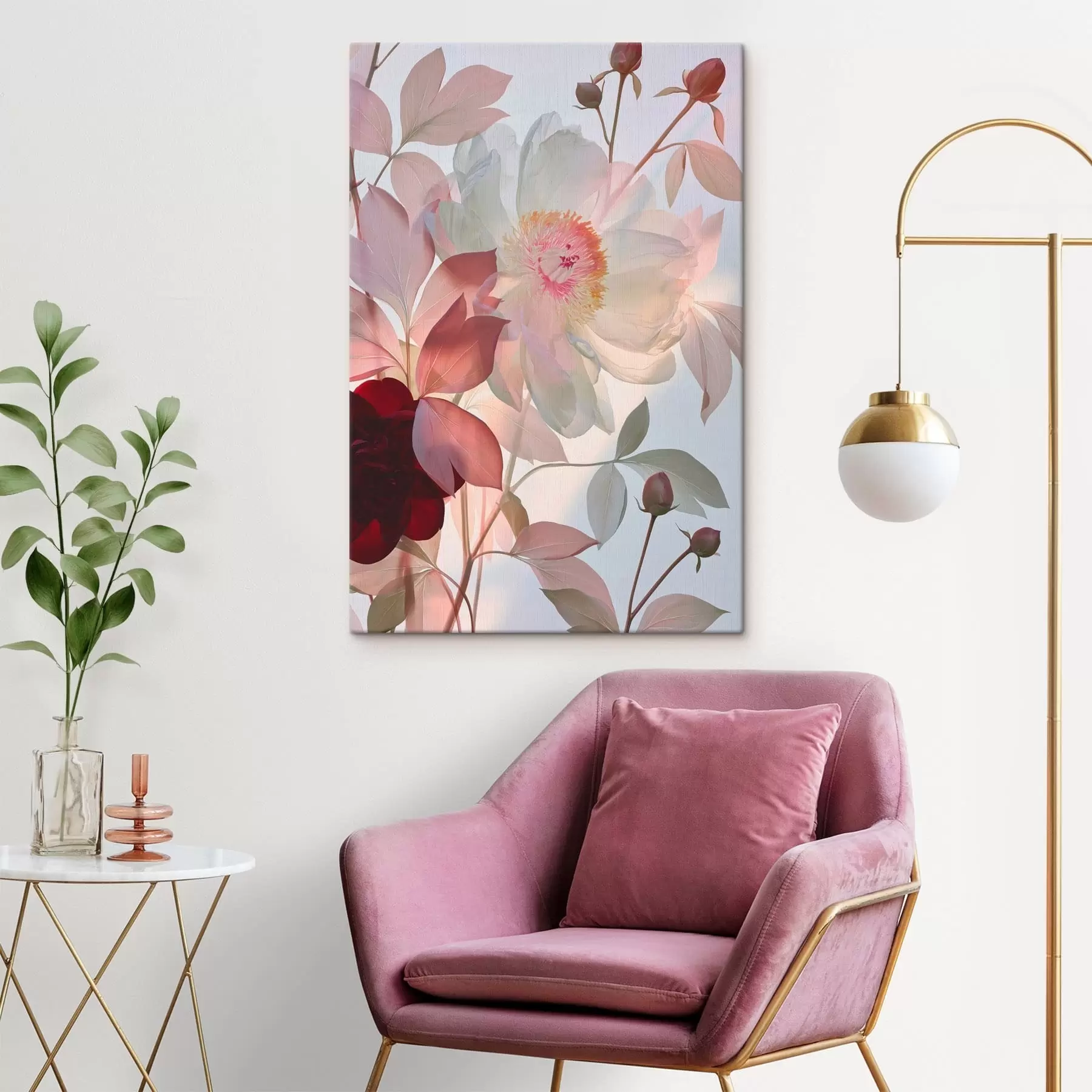 Wandbilder Blumen mit Knospen s49366