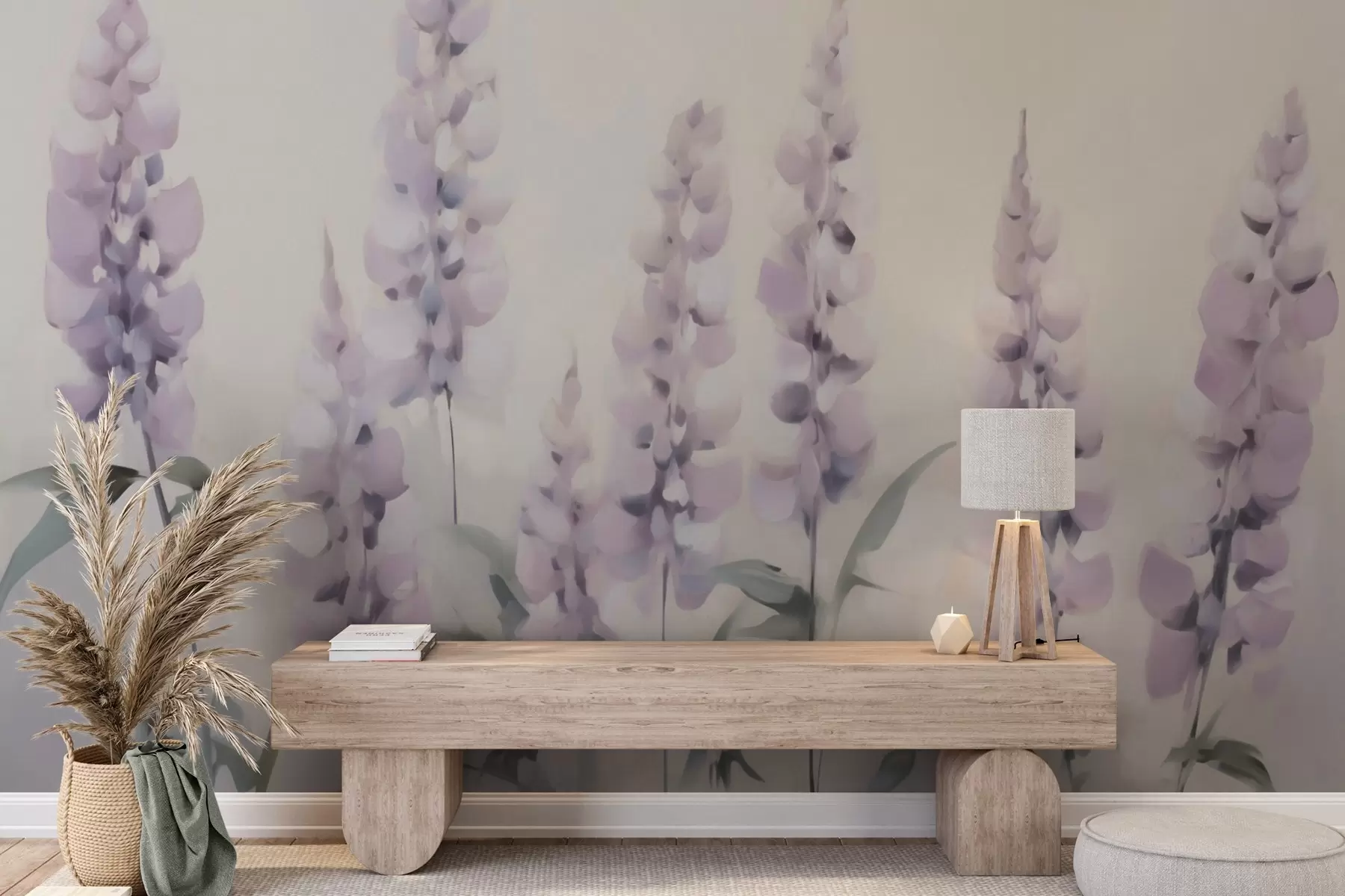 Fototapete Abstrakte Blumenimitation einer Malerei w05661