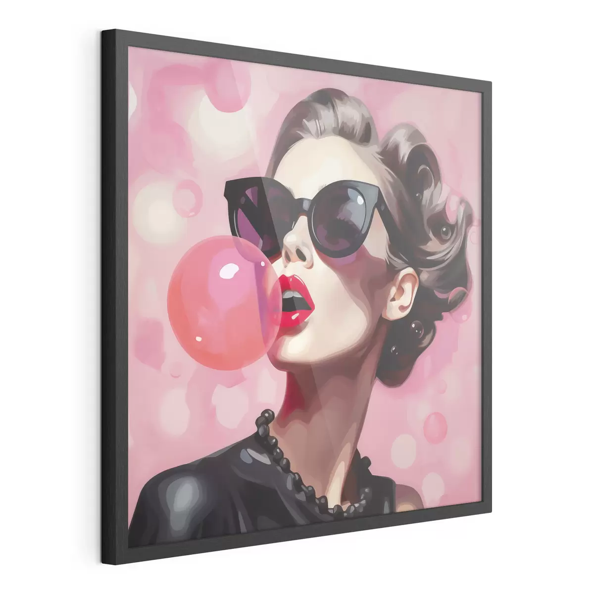 Poster Illustration einer jungen Frau mit Sonnenbrille f49385