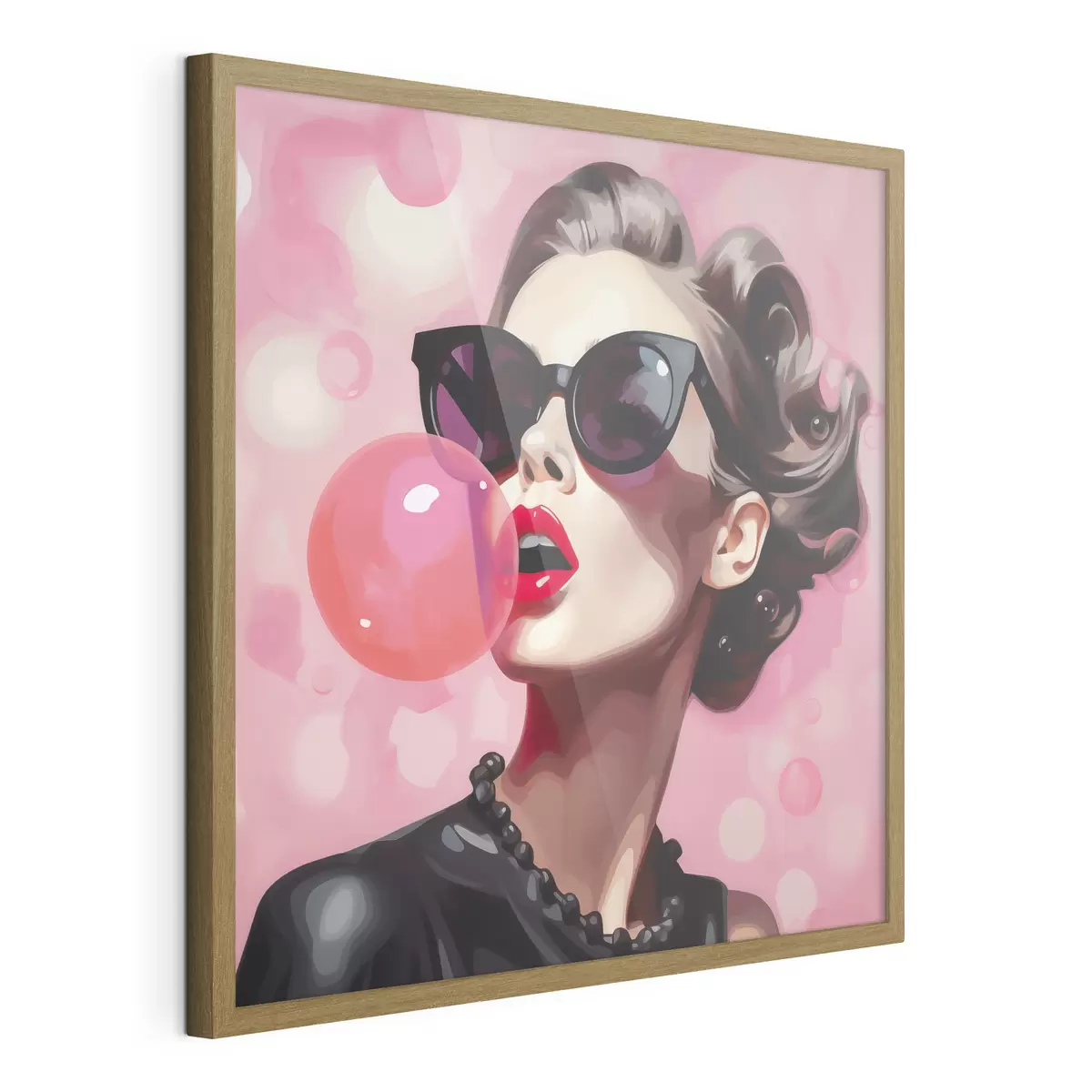 Poster Illustration einer jungen Frau mit Sonnenbrille f49385