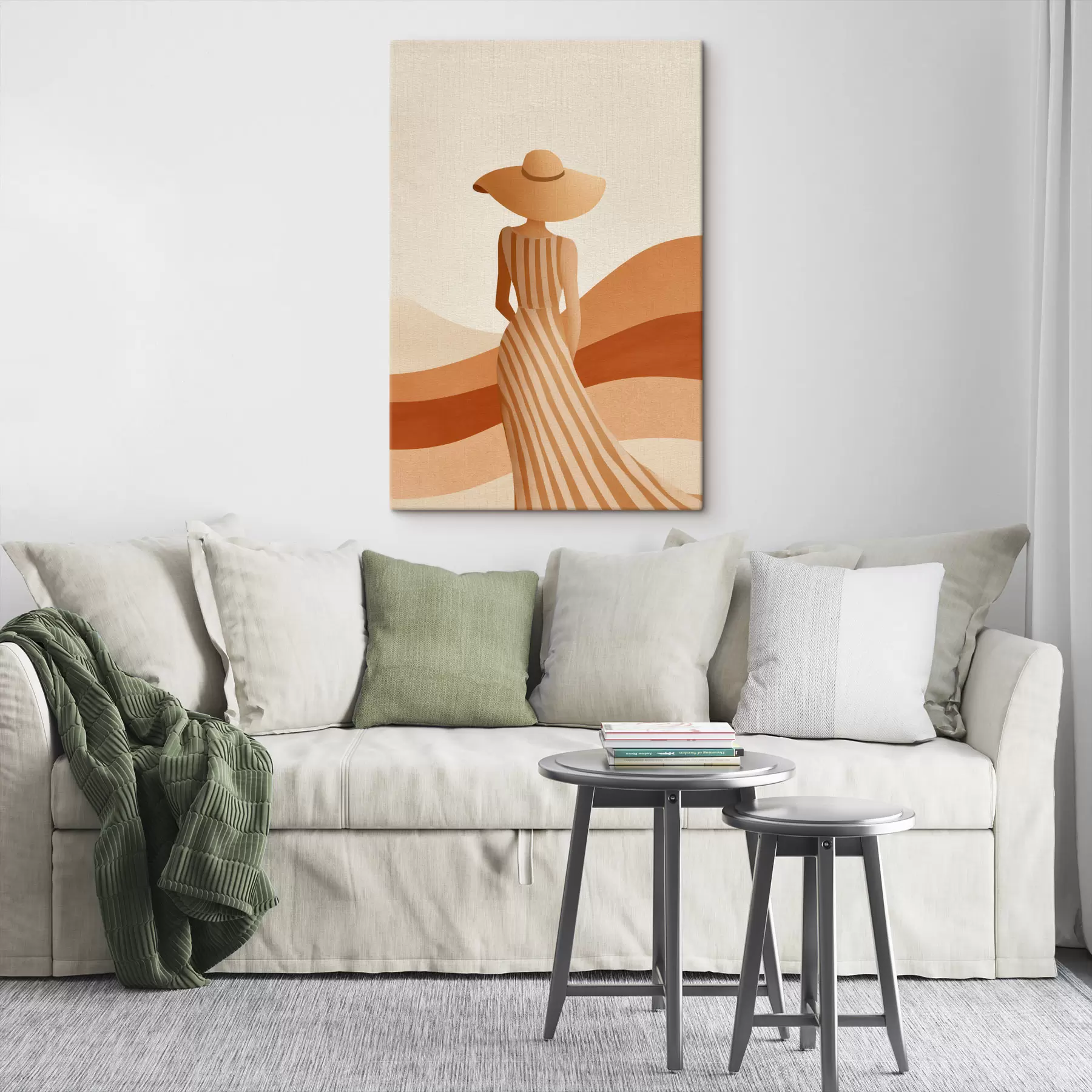 Wandbilder Frau mit Hut s49437