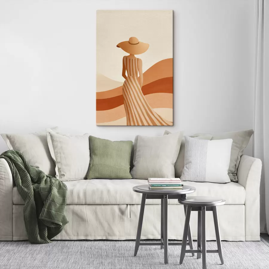 Wandbilder Frau mit Hut s49437