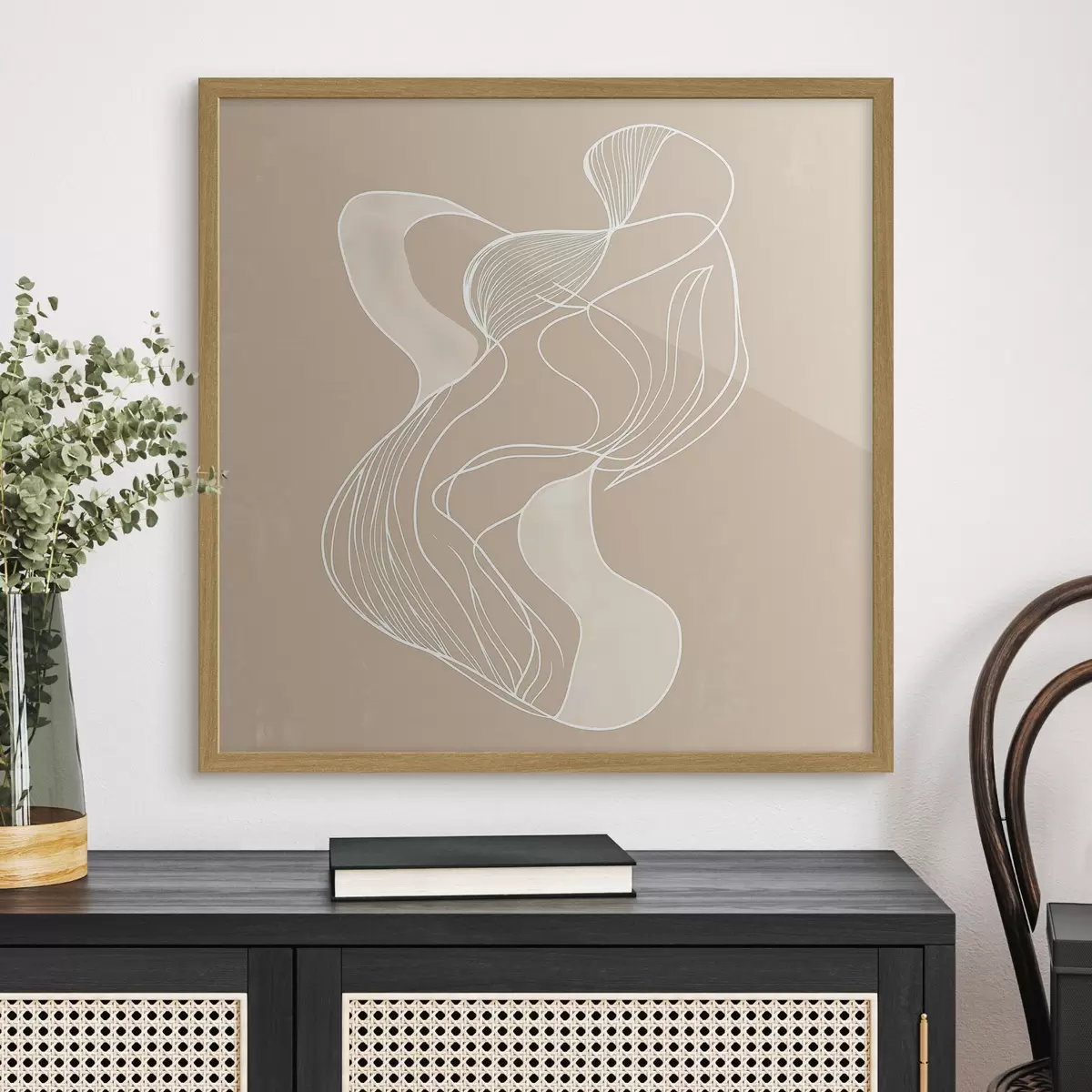 Poster Elegantes abstraktes Motiv aus feinen Linien im Stil der zeitgenössischen Kunst f48876