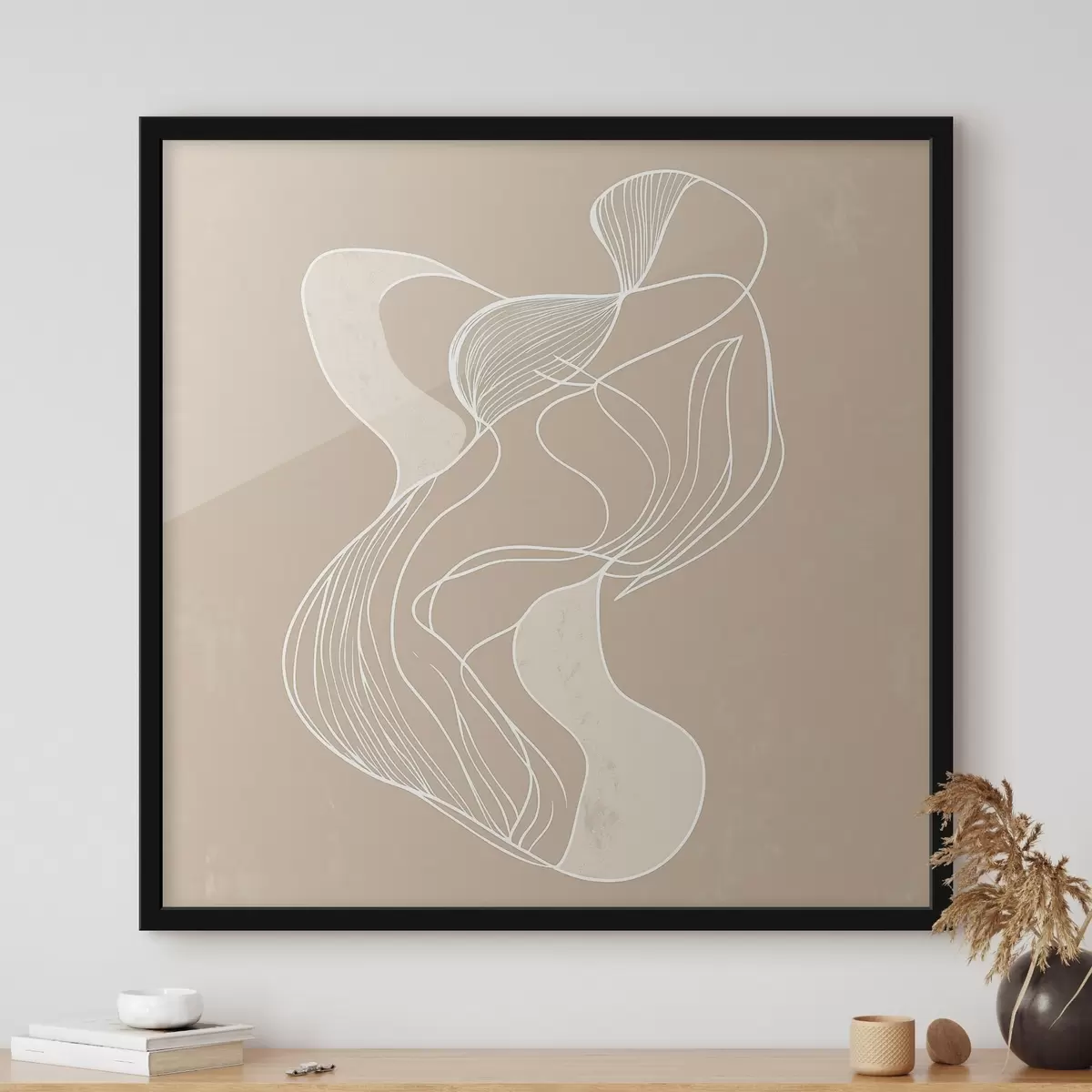 Poster Elegantes abstraktes Motiv aus feinen Linien im Stil der zeitgenössischen Kunst f48876