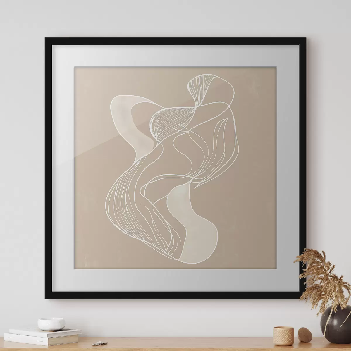 Poster Elegantes abstraktes Motiv aus feinen Linien im Stil der zeitgenössischen Kunst f48876