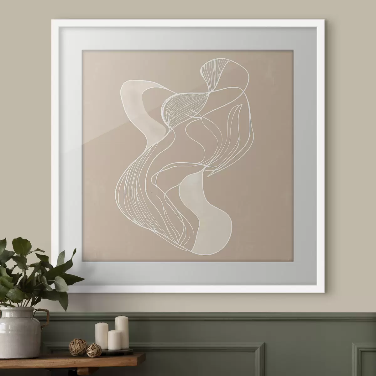 Poster Elegantes abstraktes Motiv aus feinen Linien im Stil der zeitgenössischen Kunst f48876