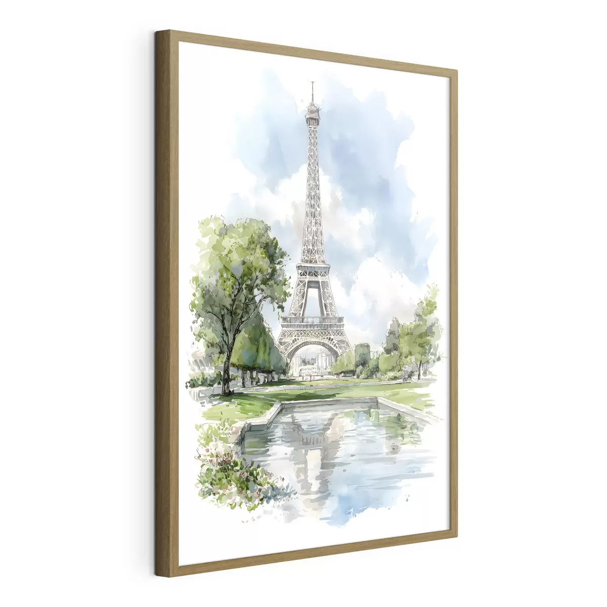 Poster Der Eiffelturm im Aquarellstil f49424