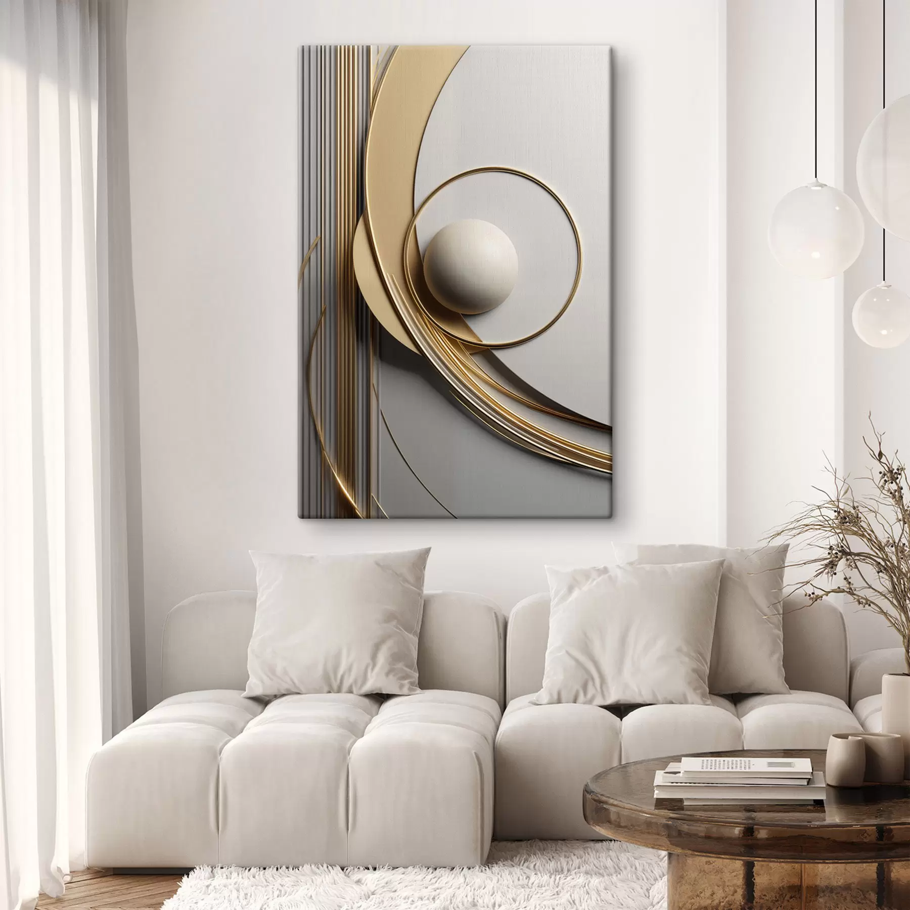 Wandbilder Abstrakte geometrische Komposition, strukturiert, moderne, minimalistische Kunst s49498