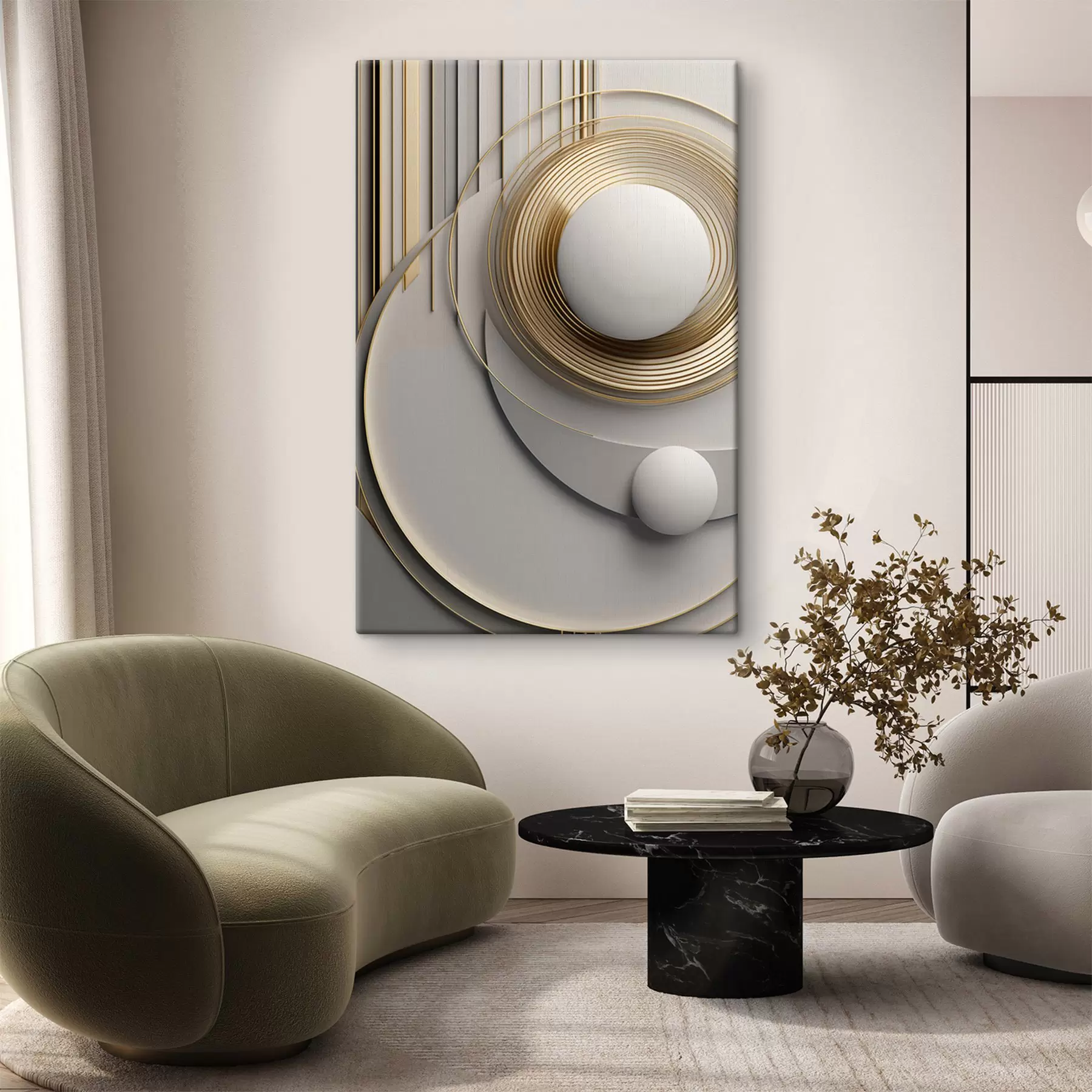 Wandbilder Abstrakte geometrische Komposition, strukturiert, moderne, minimalistische Kunst s49499