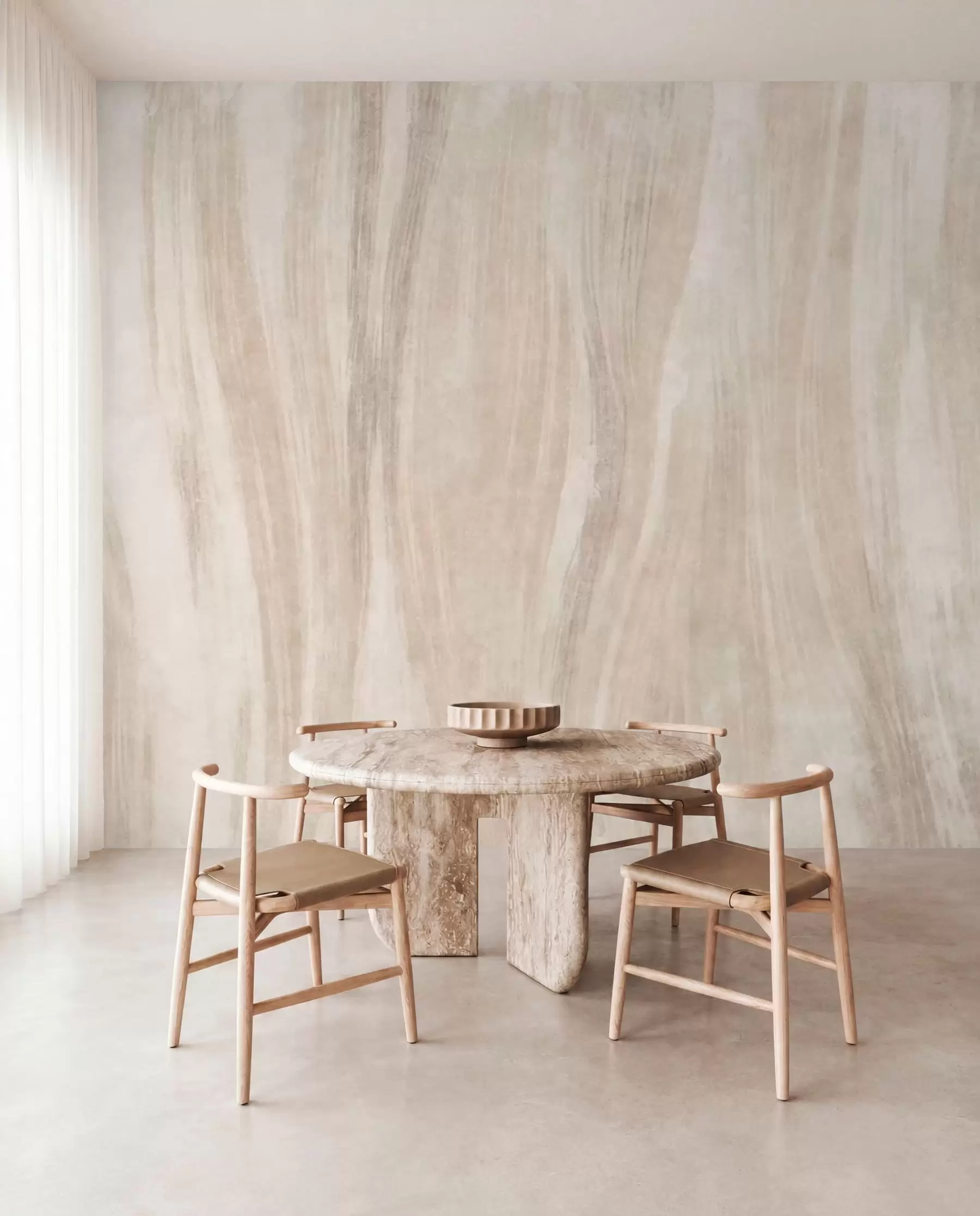 Fototapete Senkrechte Lasuren in Creme w05686