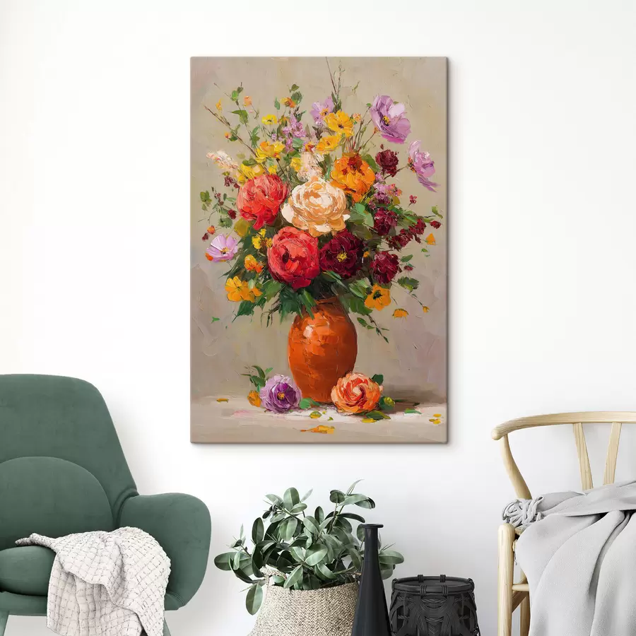 Wandbilder Blumen in einer Vase s49527