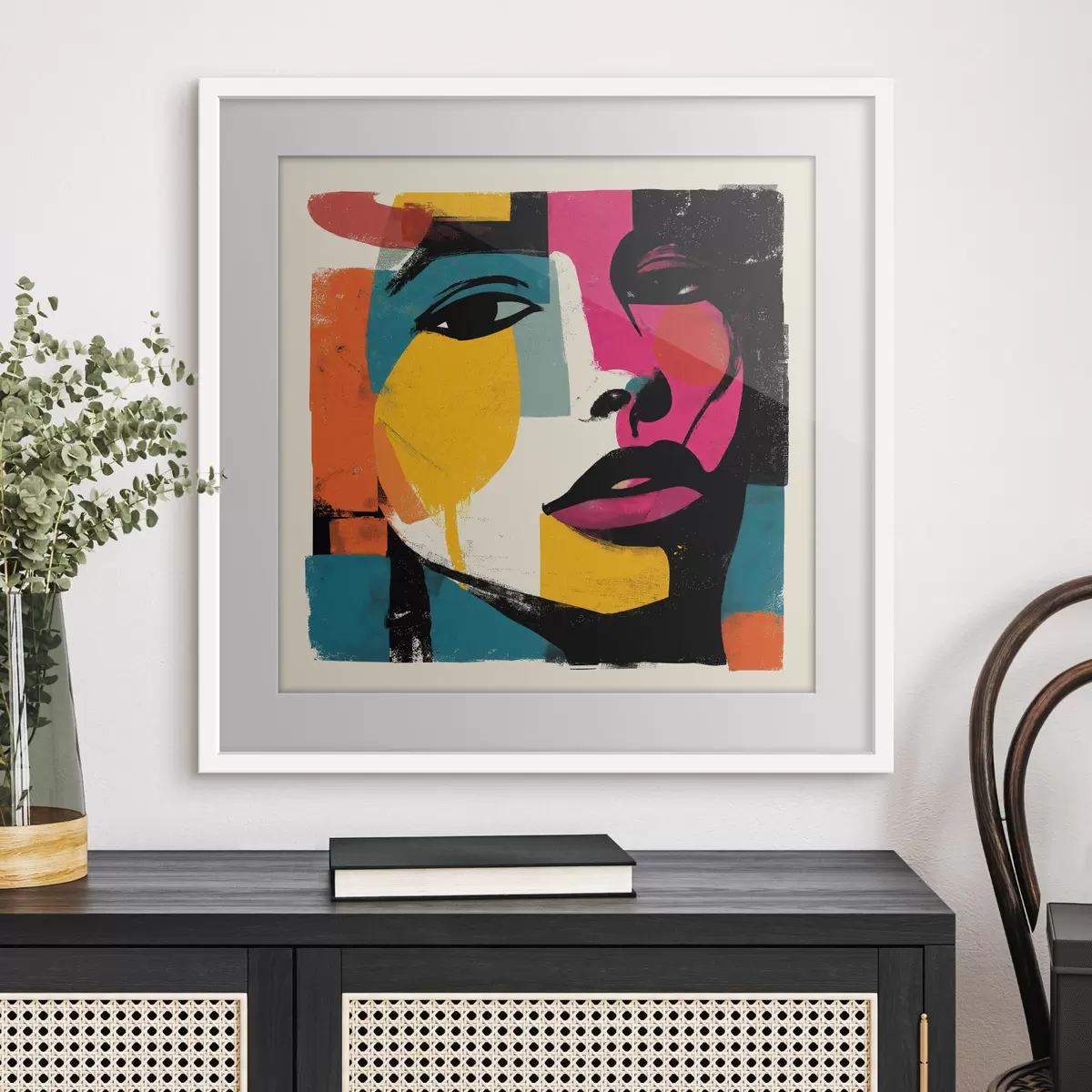 Poster Ein abstraktes Gesicht f49543