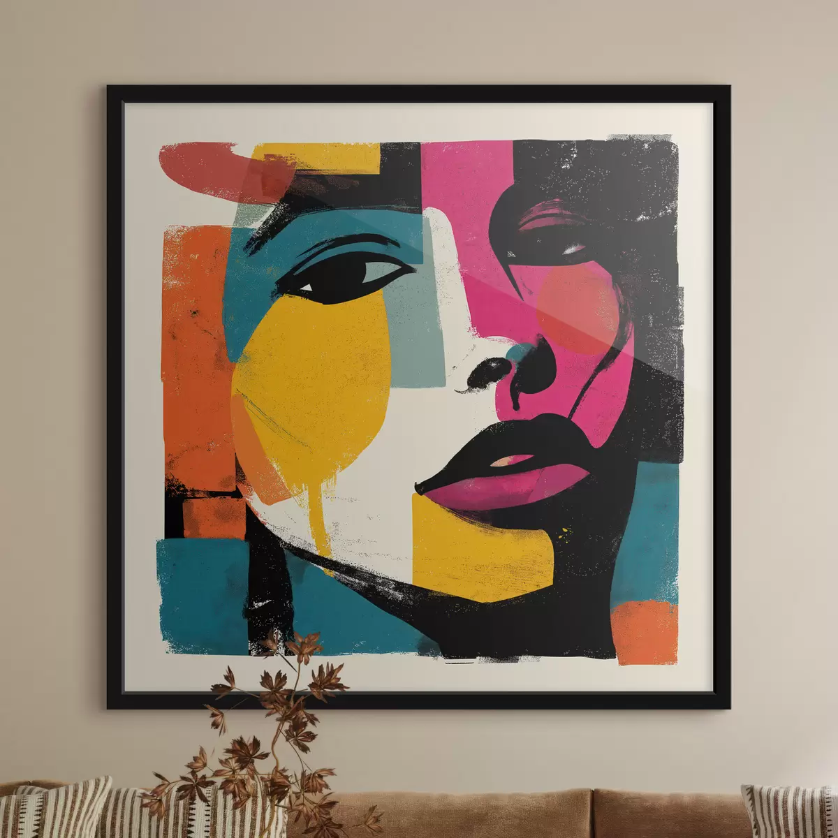 Poster Ein abstraktes Gesicht f49543