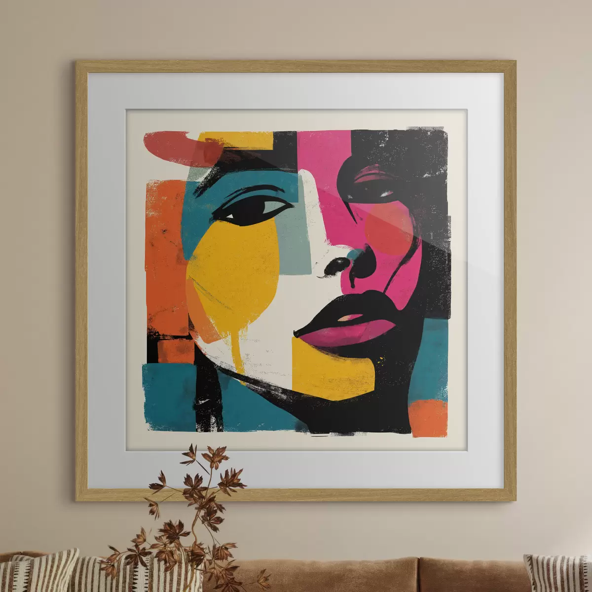 Poster Ein abstraktes Gesicht f49543