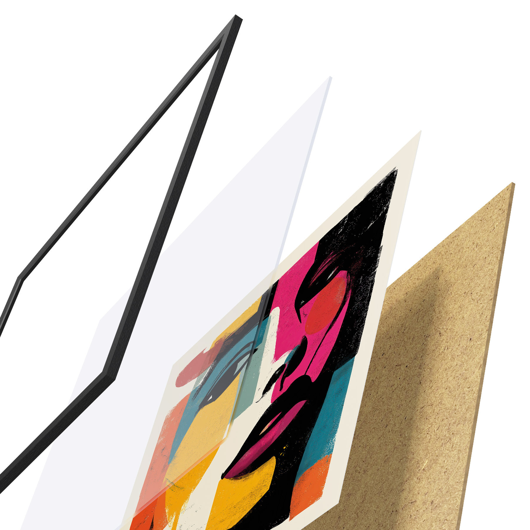 Poster Ein abstraktes Gesicht f49543