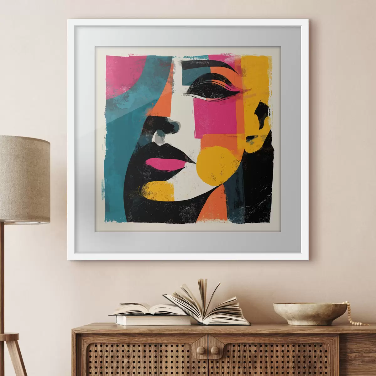 Poster Ein abstraktes Gesicht f49544