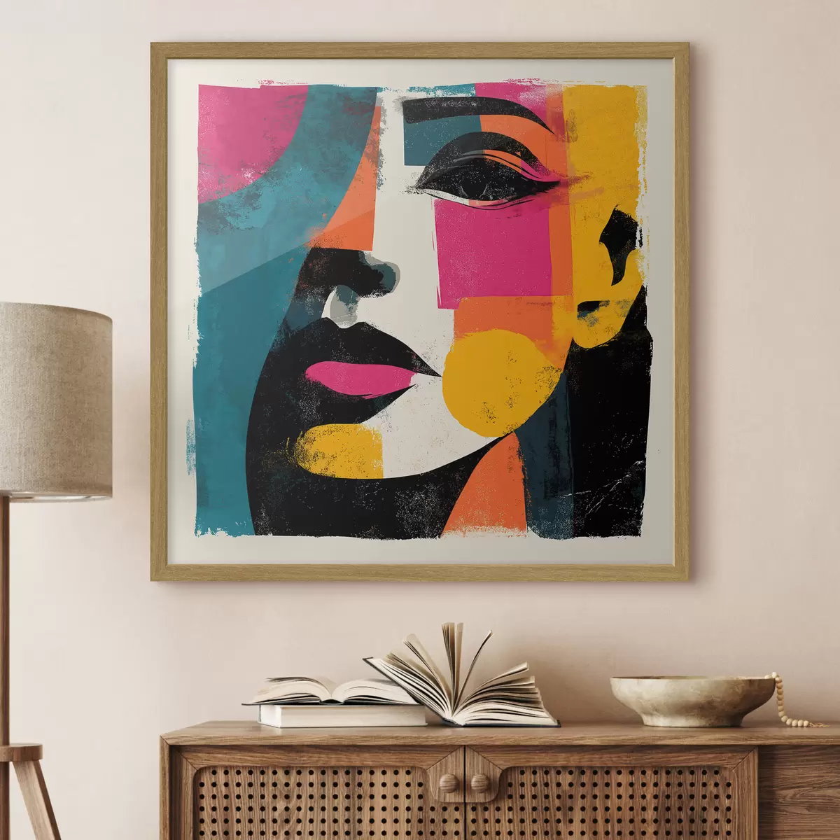 Poster Ein abstraktes Gesicht f49544