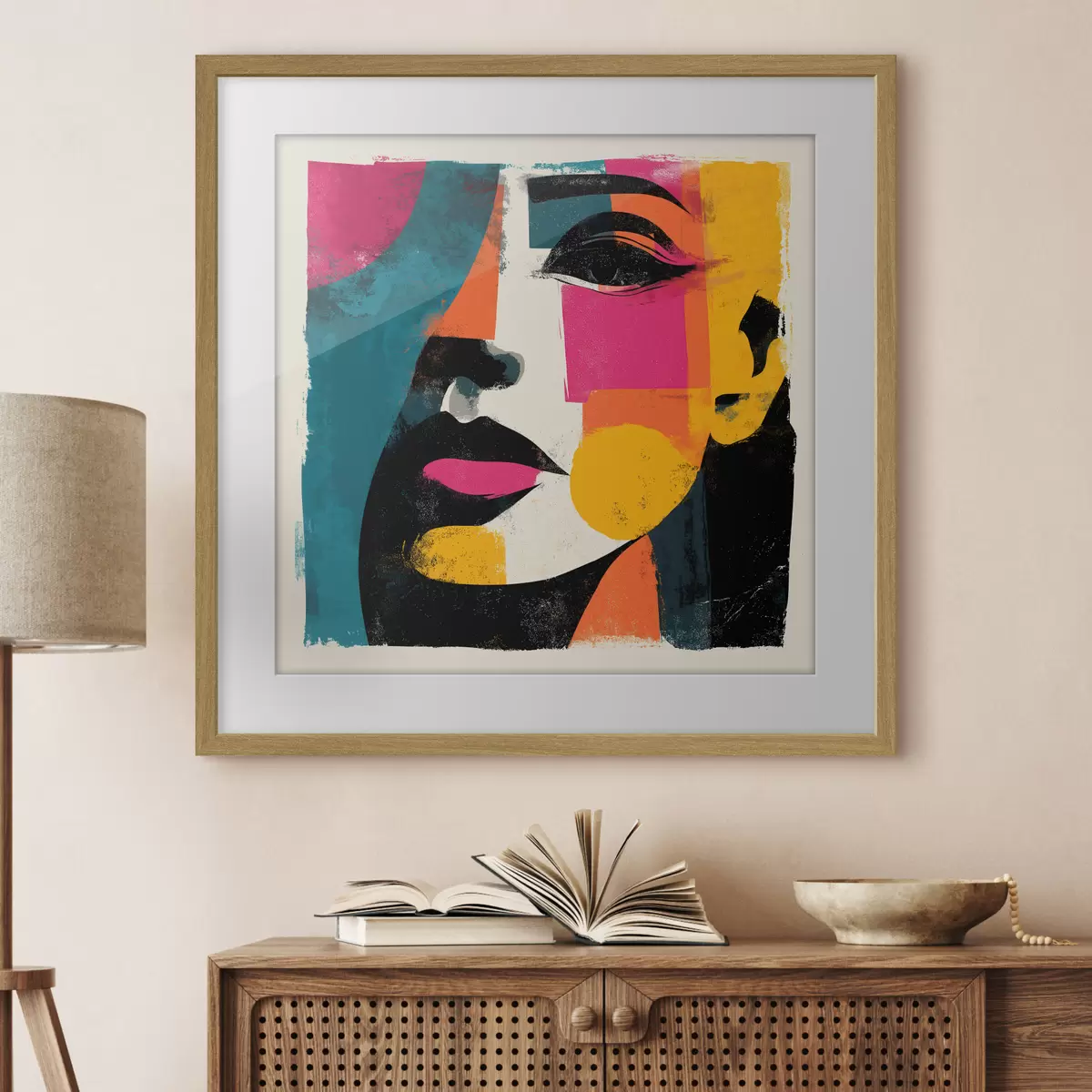 Poster Ein abstraktes Gesicht f49544