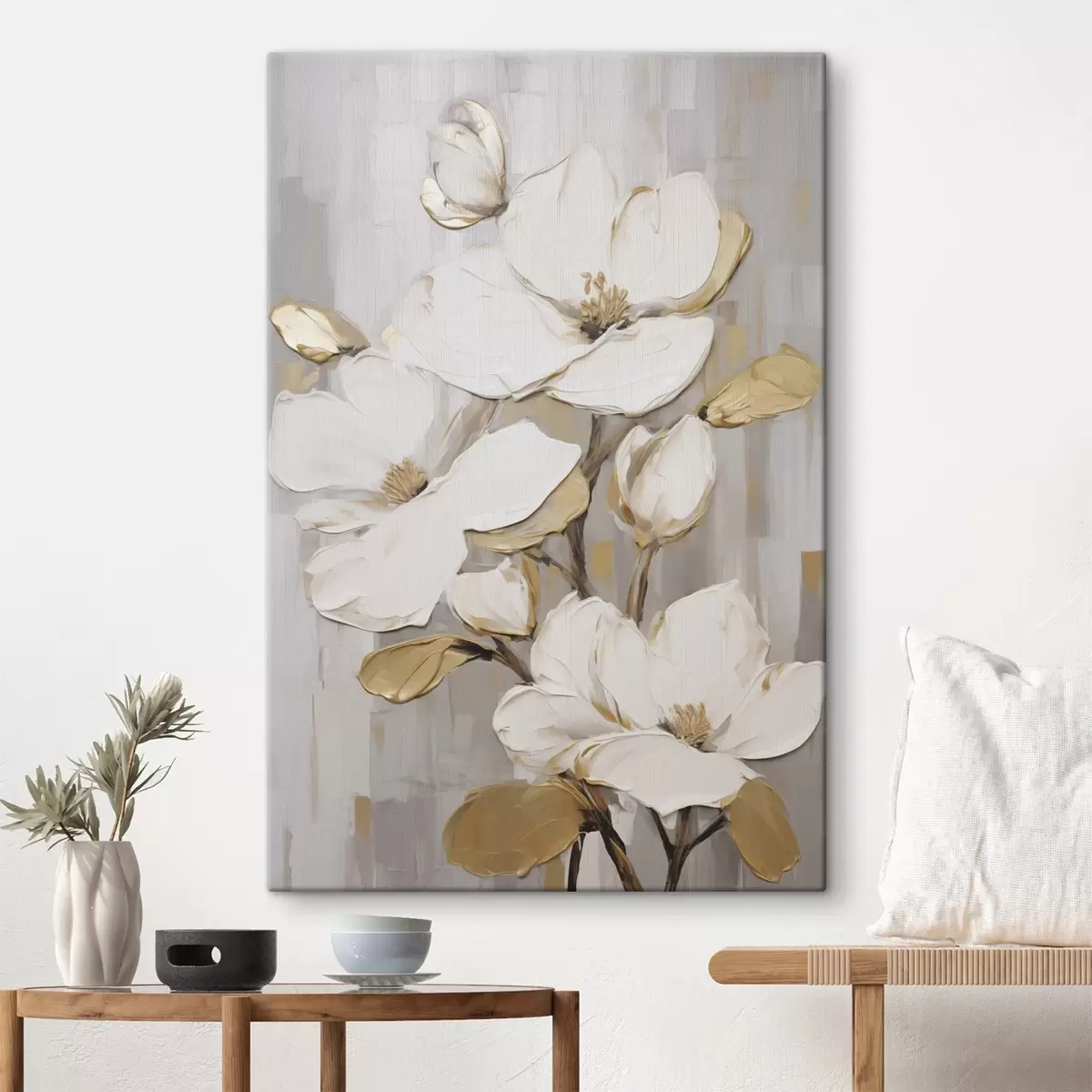 Wandbilder Blumen als Nachahmung eines Gemäldes s49503