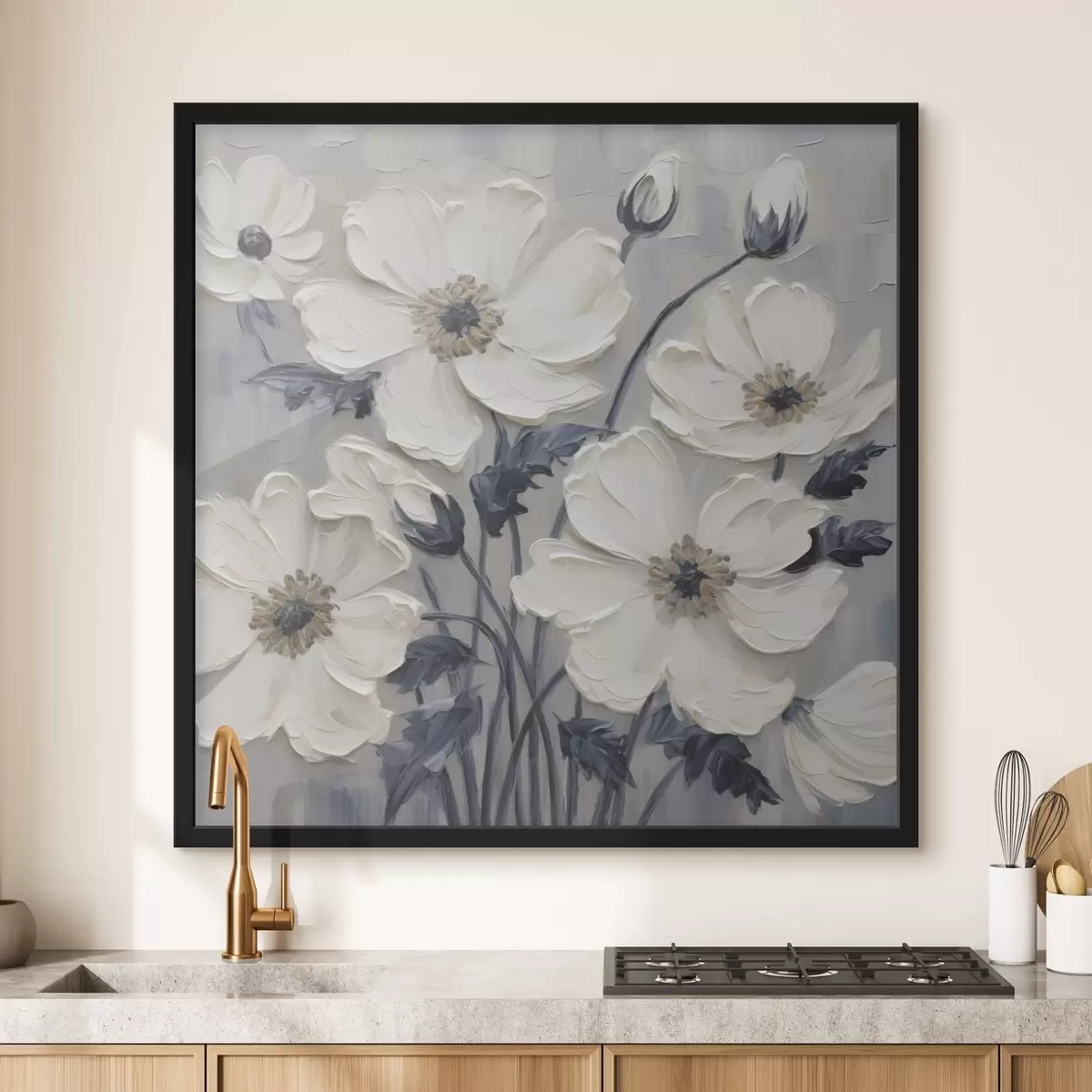 Poster Blumen Nachahmung Malerei f49505