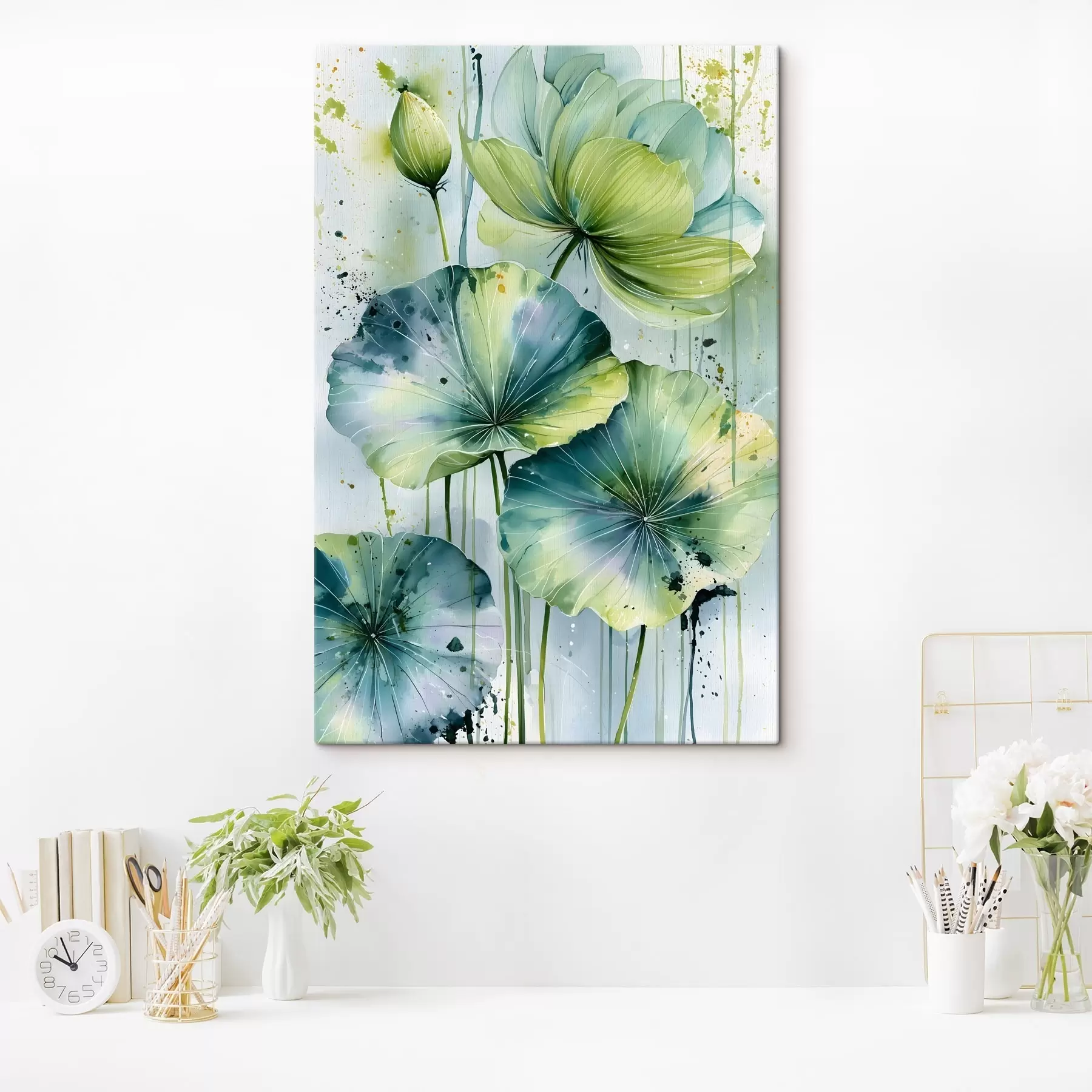 Wandbilder Lilien im Aquarellstil s49562