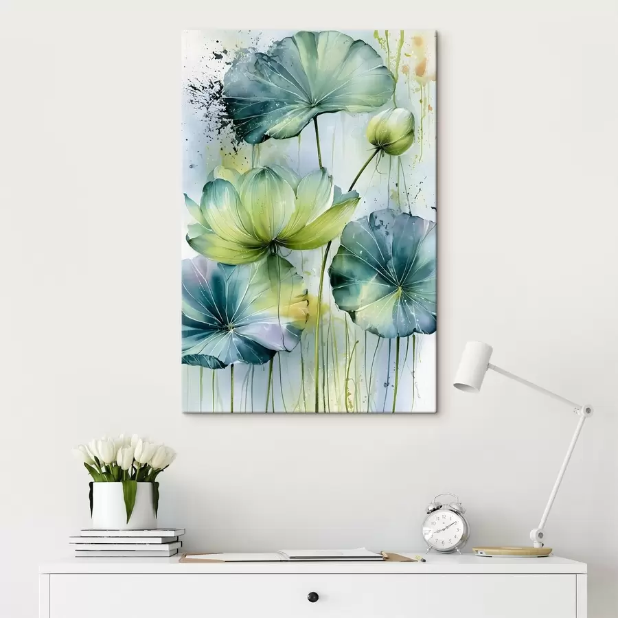 Wandbilder Lilien im Aquarellstil s49563