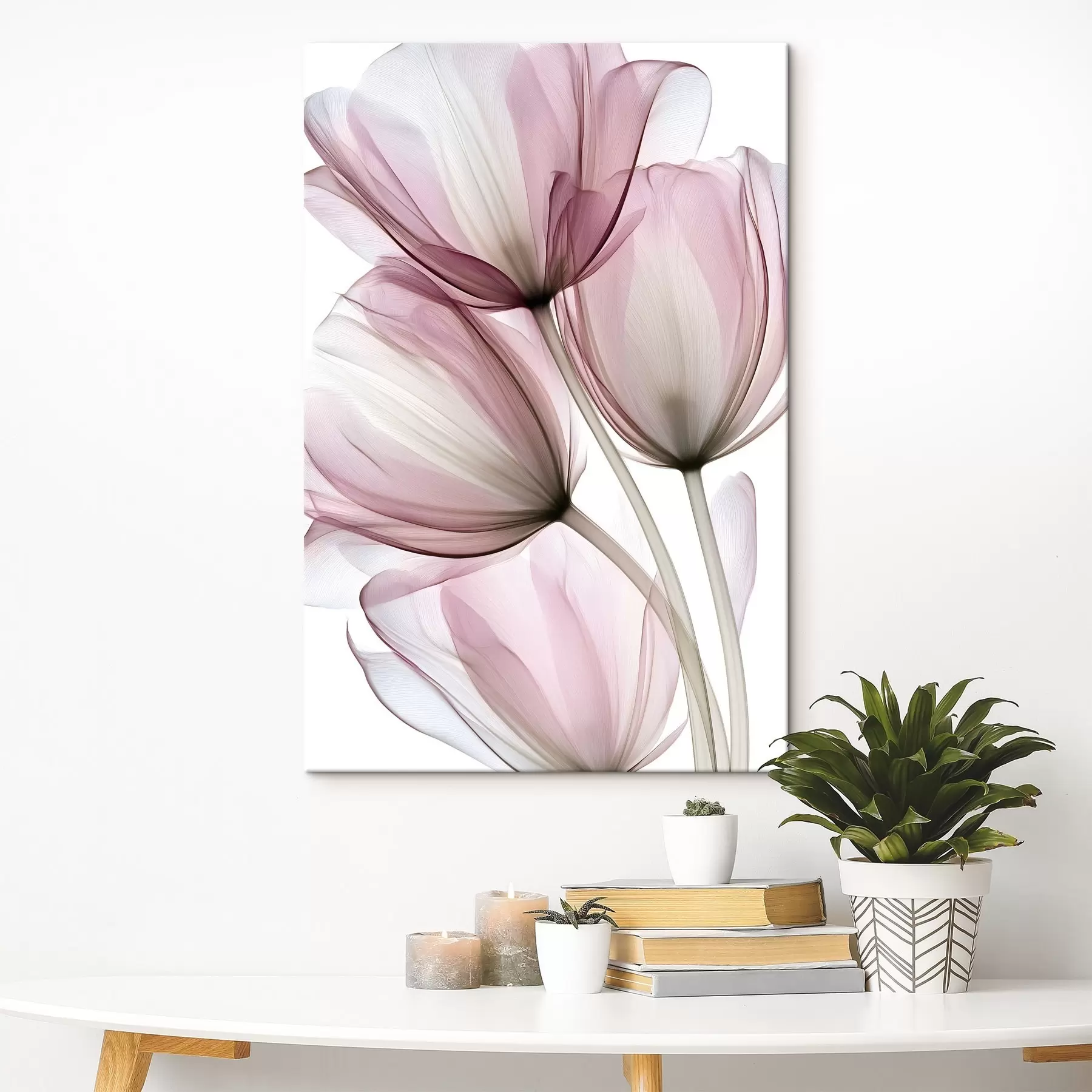 Wandbilder elegante, halbtransparente Tulpen s49565