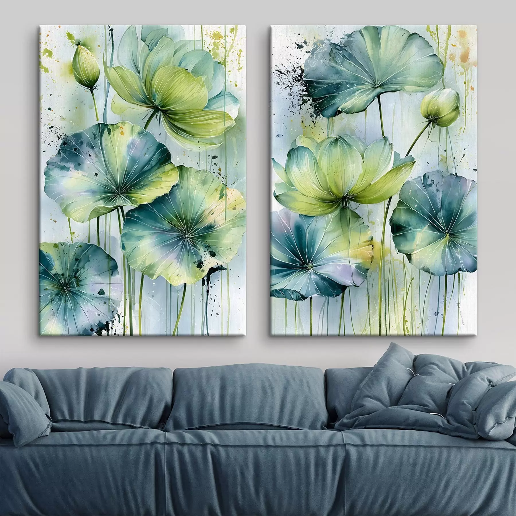 Wandbilder Lilien im Aquarellstil m30622