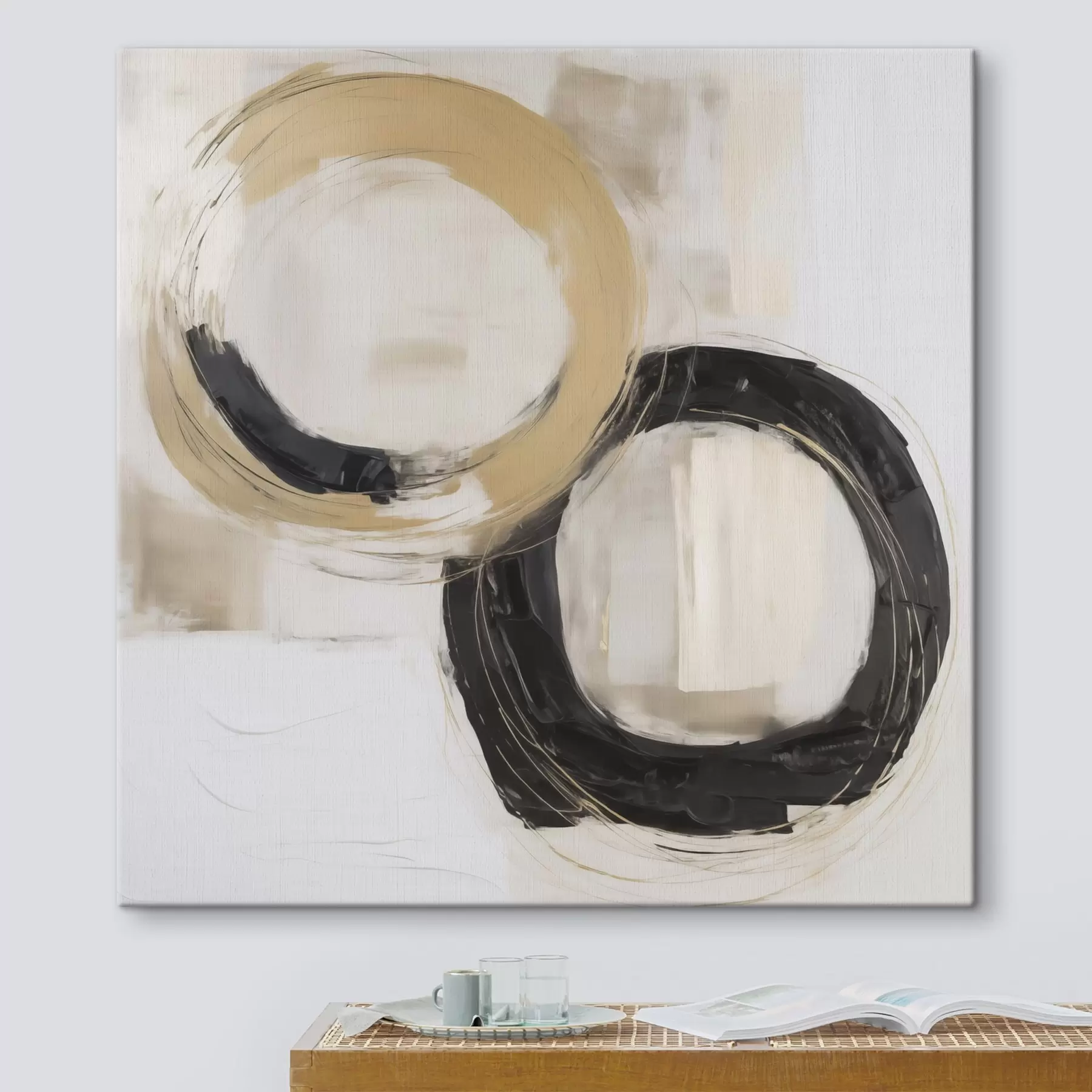 Wandbilder Moderne abstrakte Kunst, Nachahmung der Malerei s49605