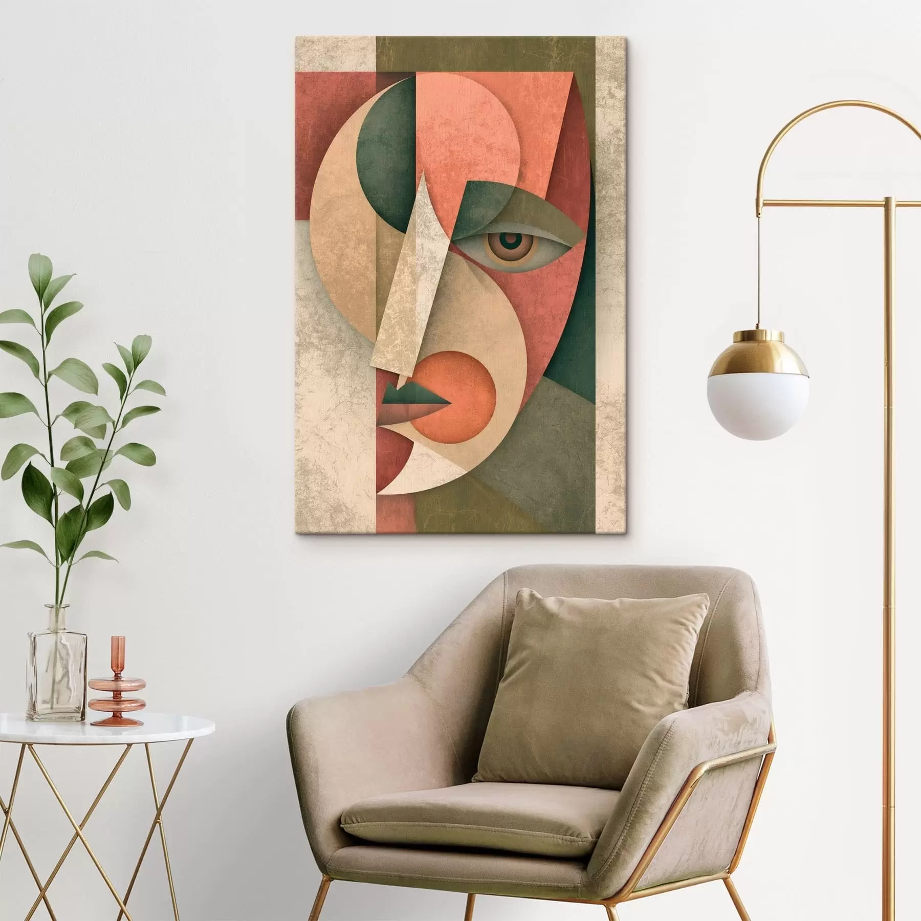 Wandbilder Geometrische Abstraktion eines Gesichts s49420