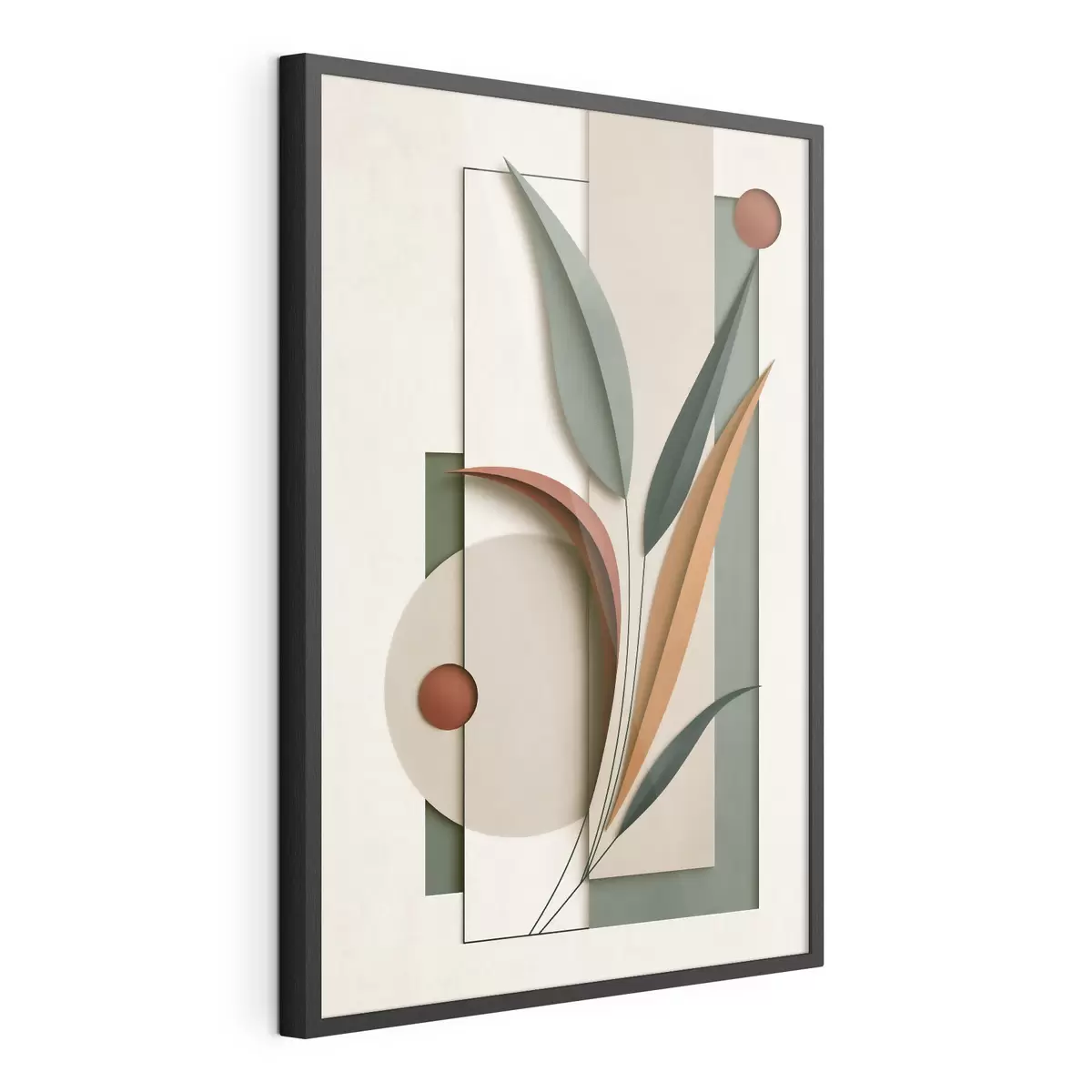 Poster Geometrische botanische Komposition f49417