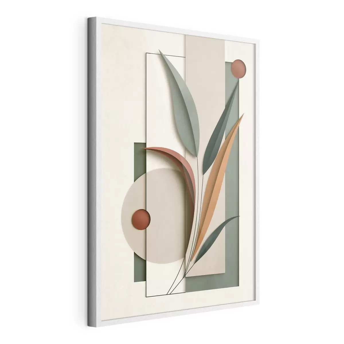 Poster Geometrische botanische Komposition f49417