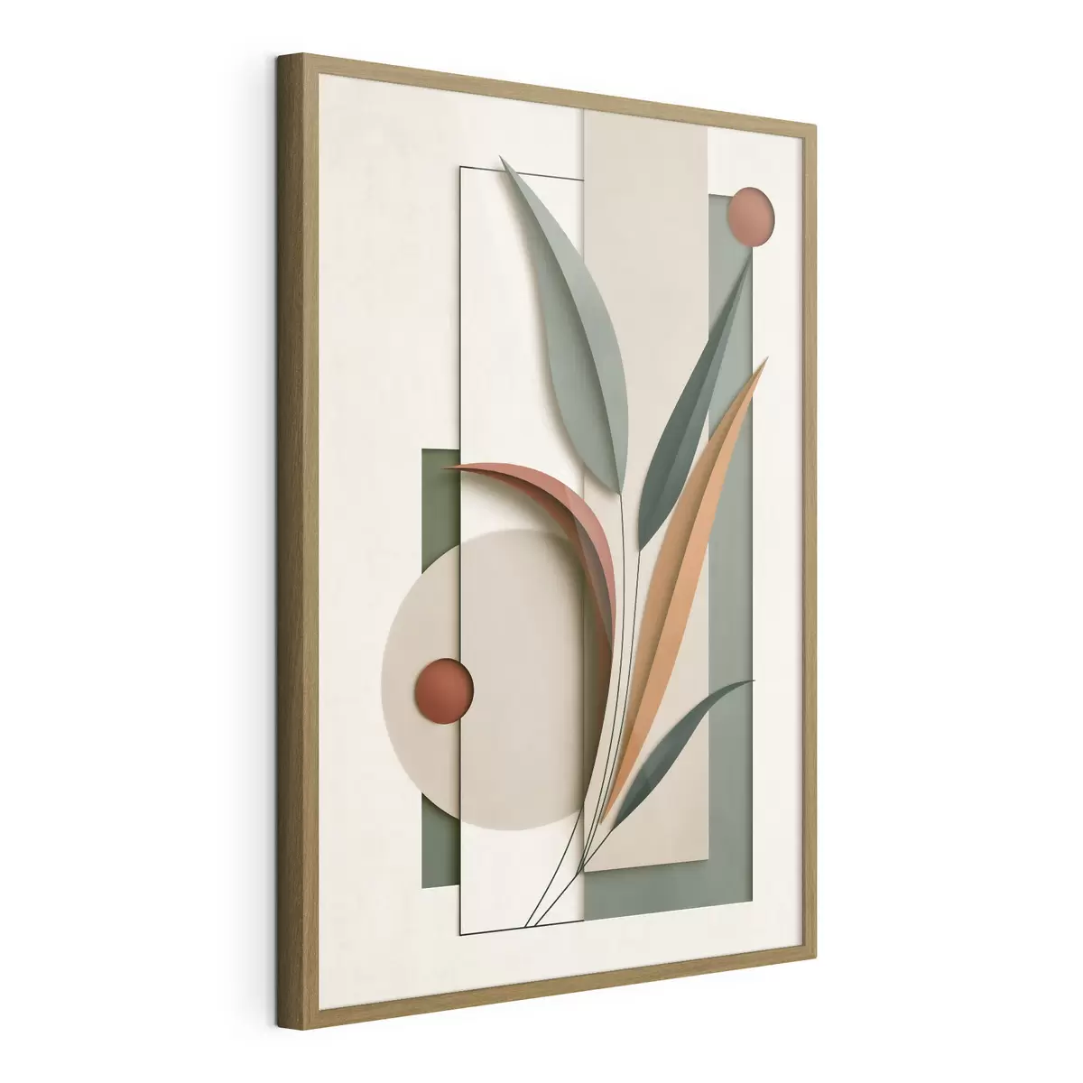 Poster Geometrische botanische Komposition f49417