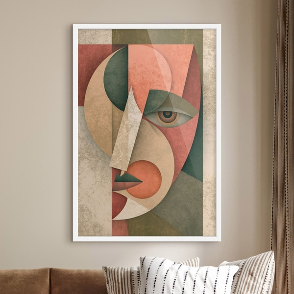 Poster Geometrische Abstraktion eines Gesichts, Posters Abstraktion, f49420wo : Uwalls