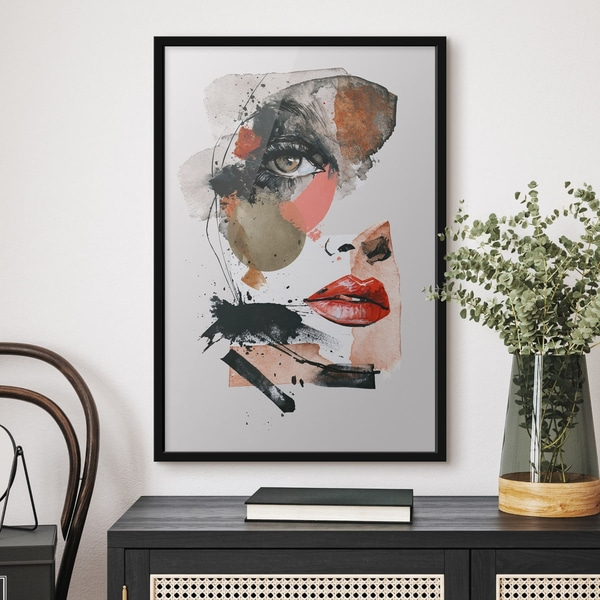Poster Das abstrakte Gesicht einer Frau, Posters Menschen, f49521wo : Uwalls