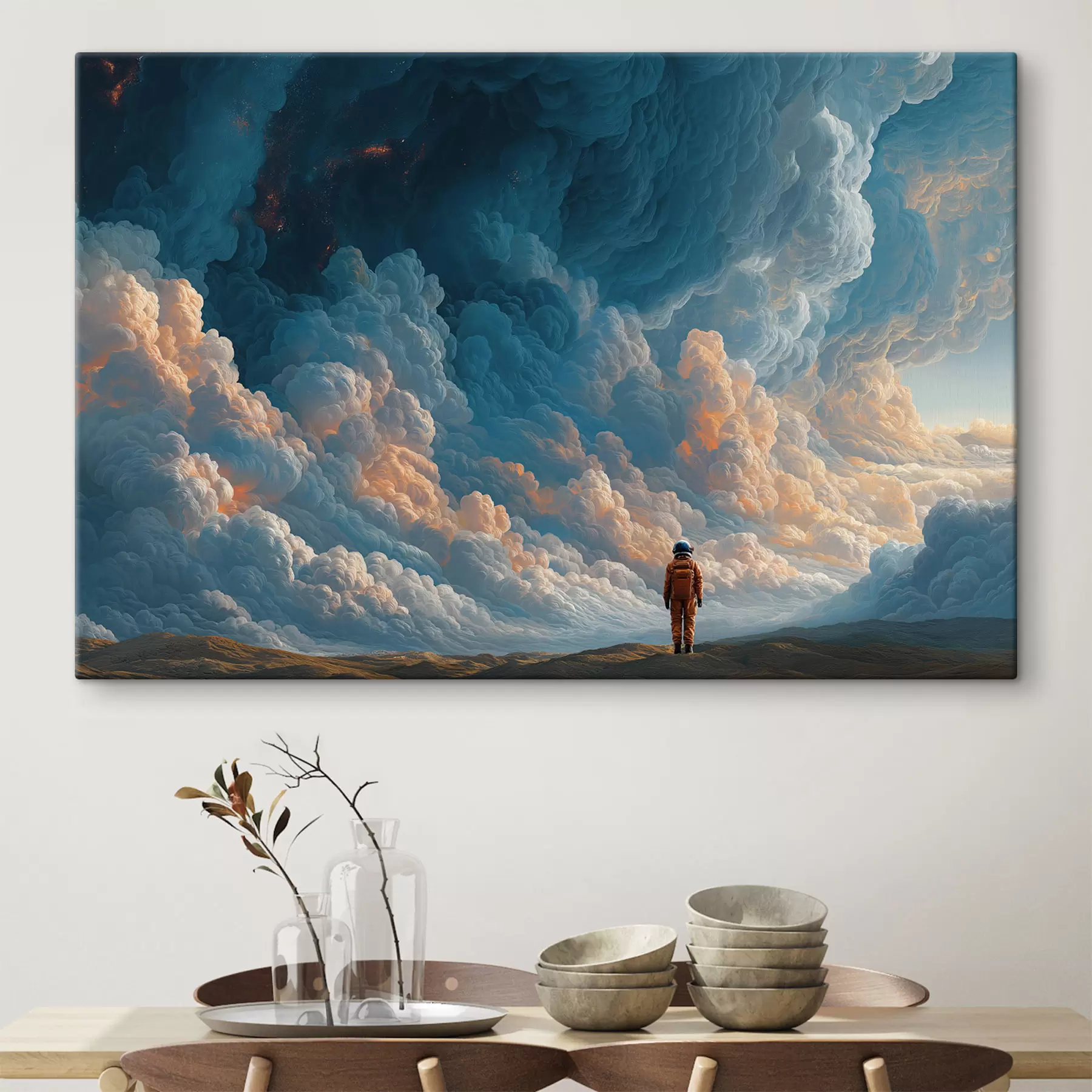 Wandbilder Wolken und Astronaut s49635