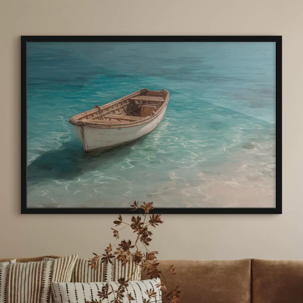 Poster Boot auf dem Wasser f49629