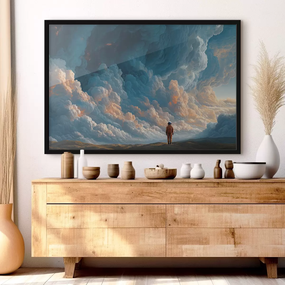Poster Wolken und Astronaut f49635