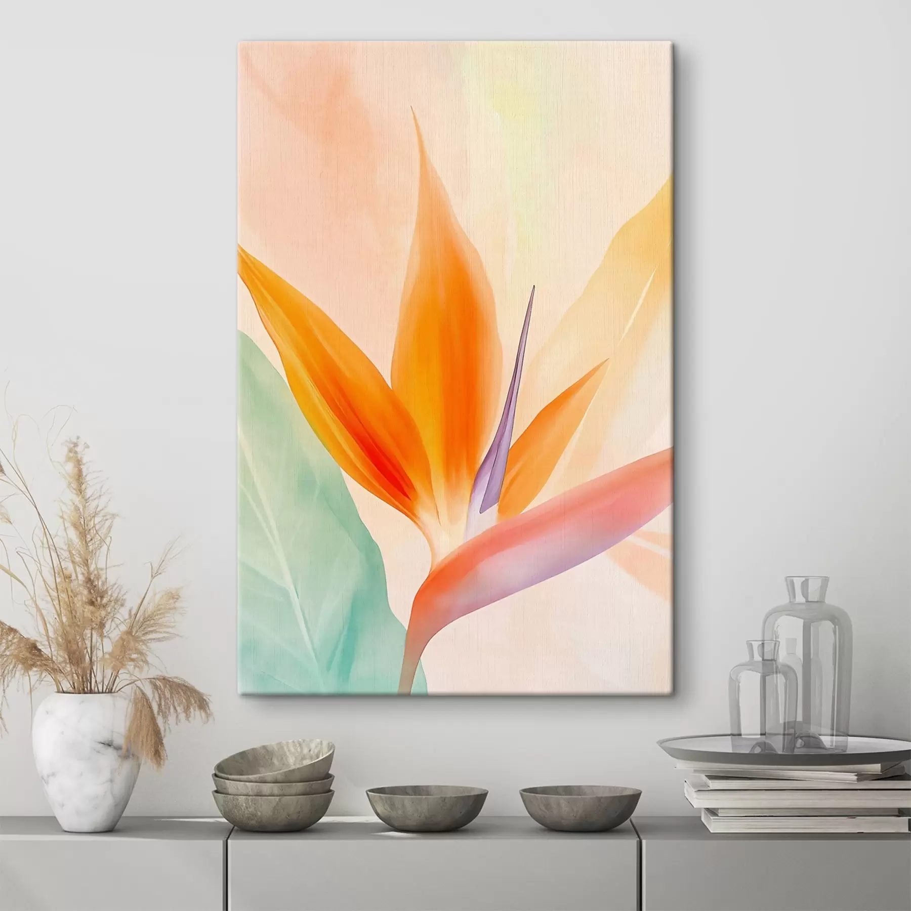 Wandbilder Tropische Strelitzia-Blüte s49379