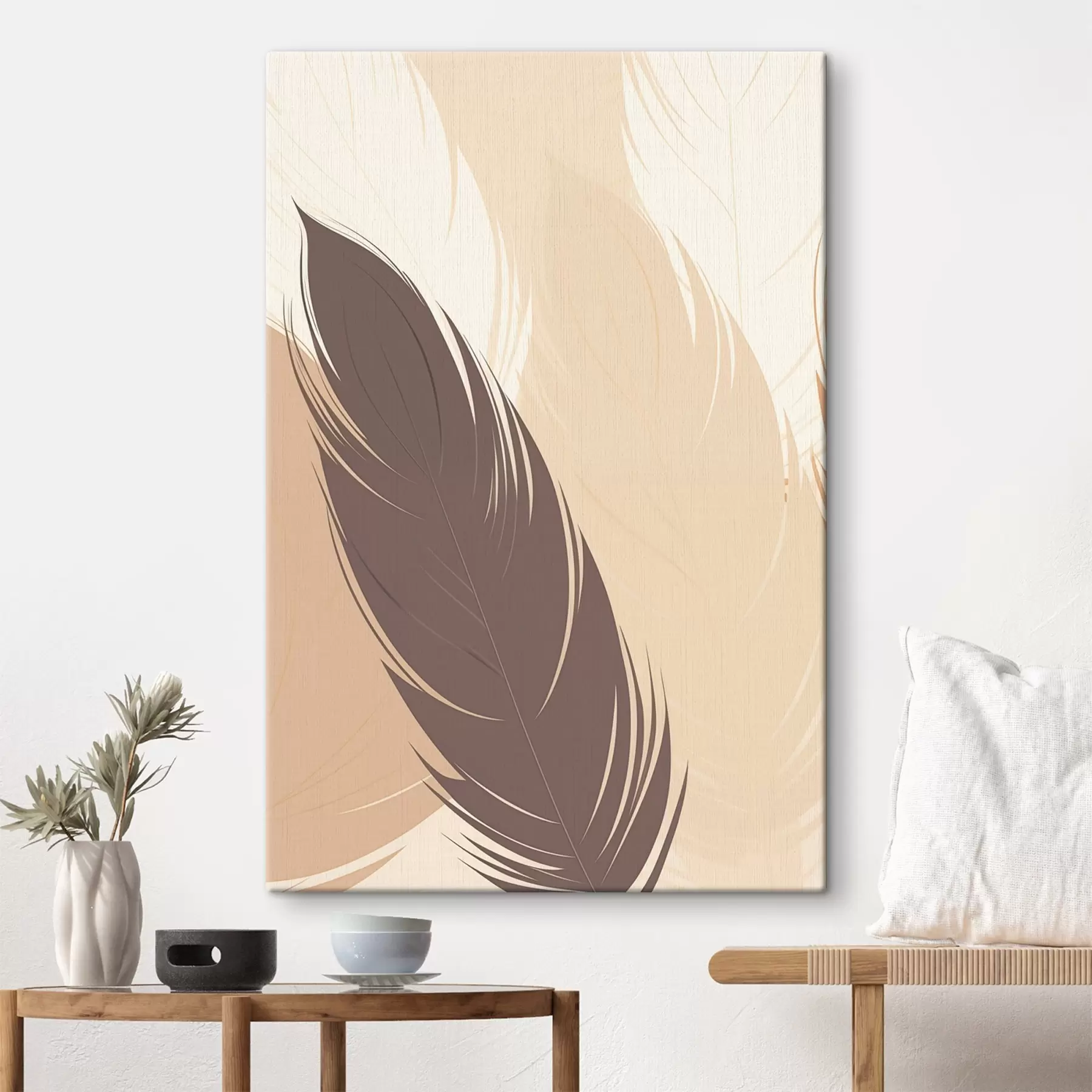 Wandbilder Abstrakter Feder-Minimalismus s49382