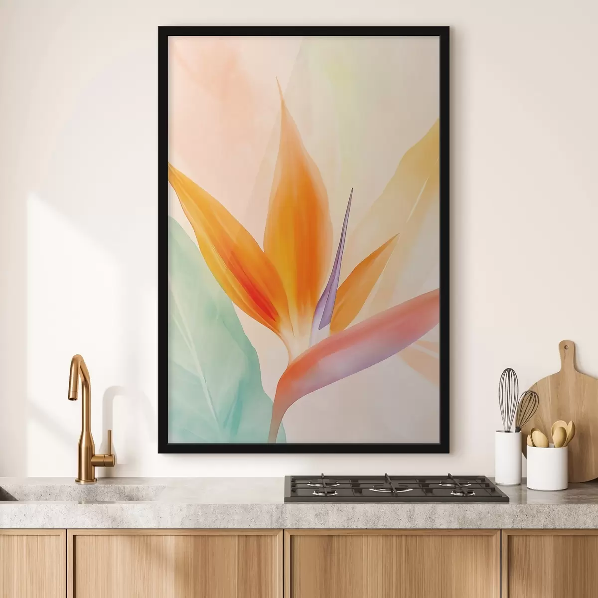 Poster Tropische Strelitzia-Blüte f49379