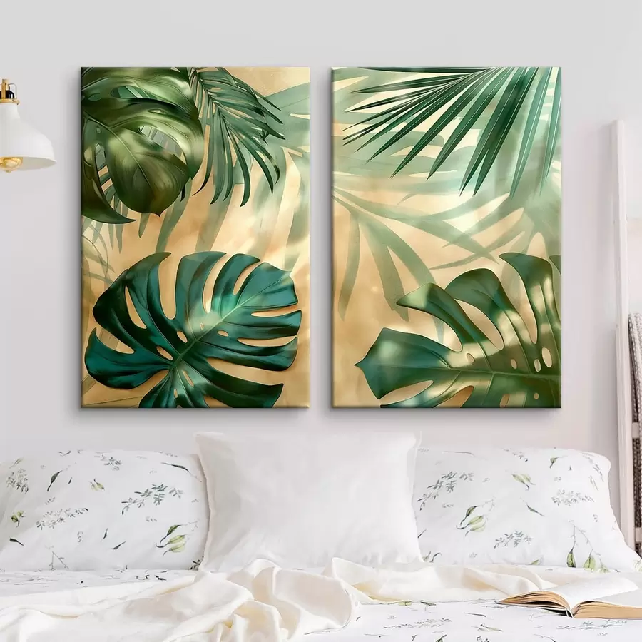 Wandbilder Tropische Monstera-Blätter m30609