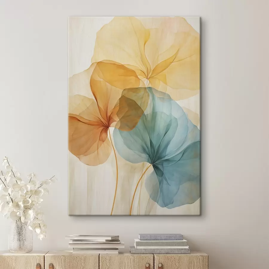 Wandbilder Abstrakte Pflanzensilhouetten s49749