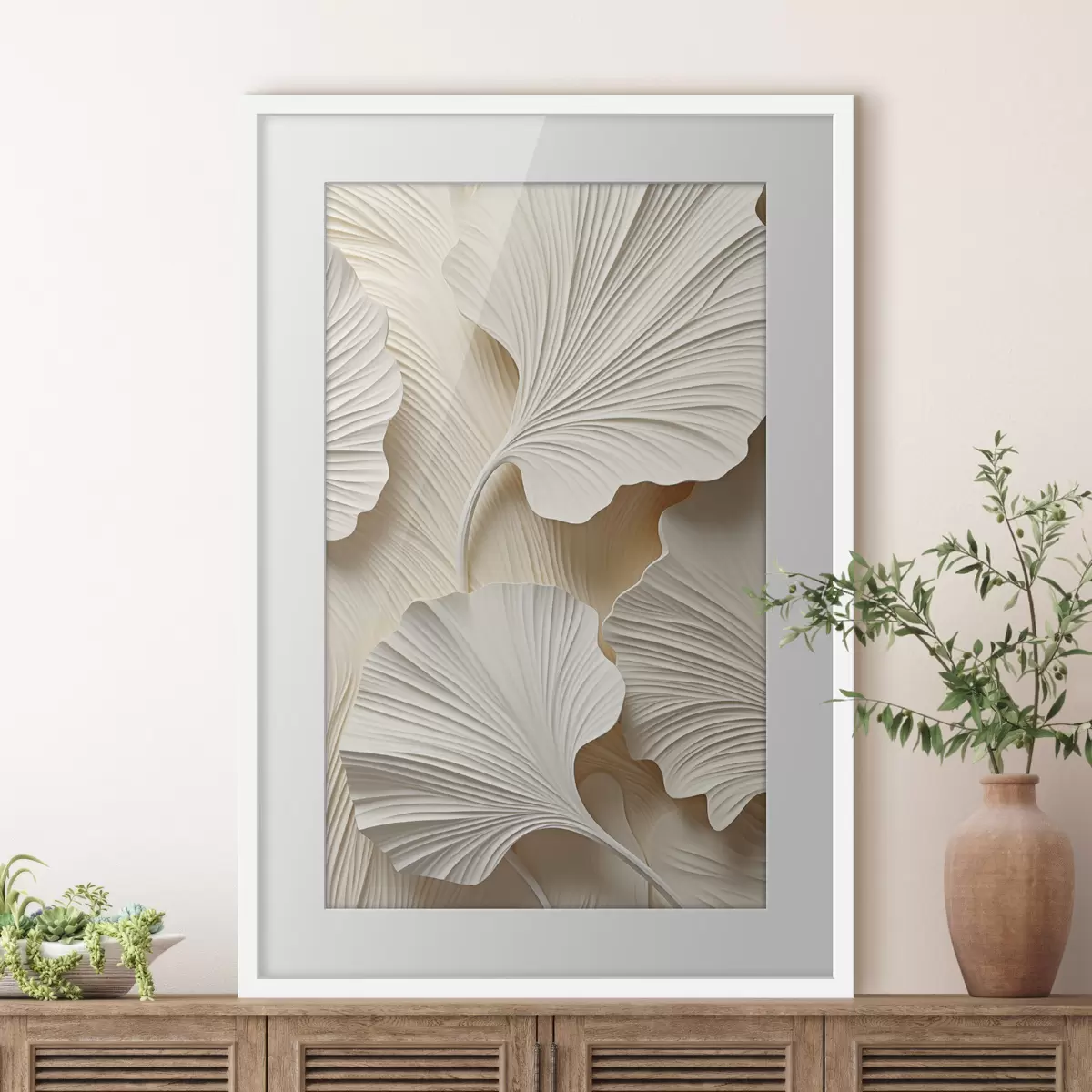 Poster Abstraktes Blumenmuster, flache Illustration f49754