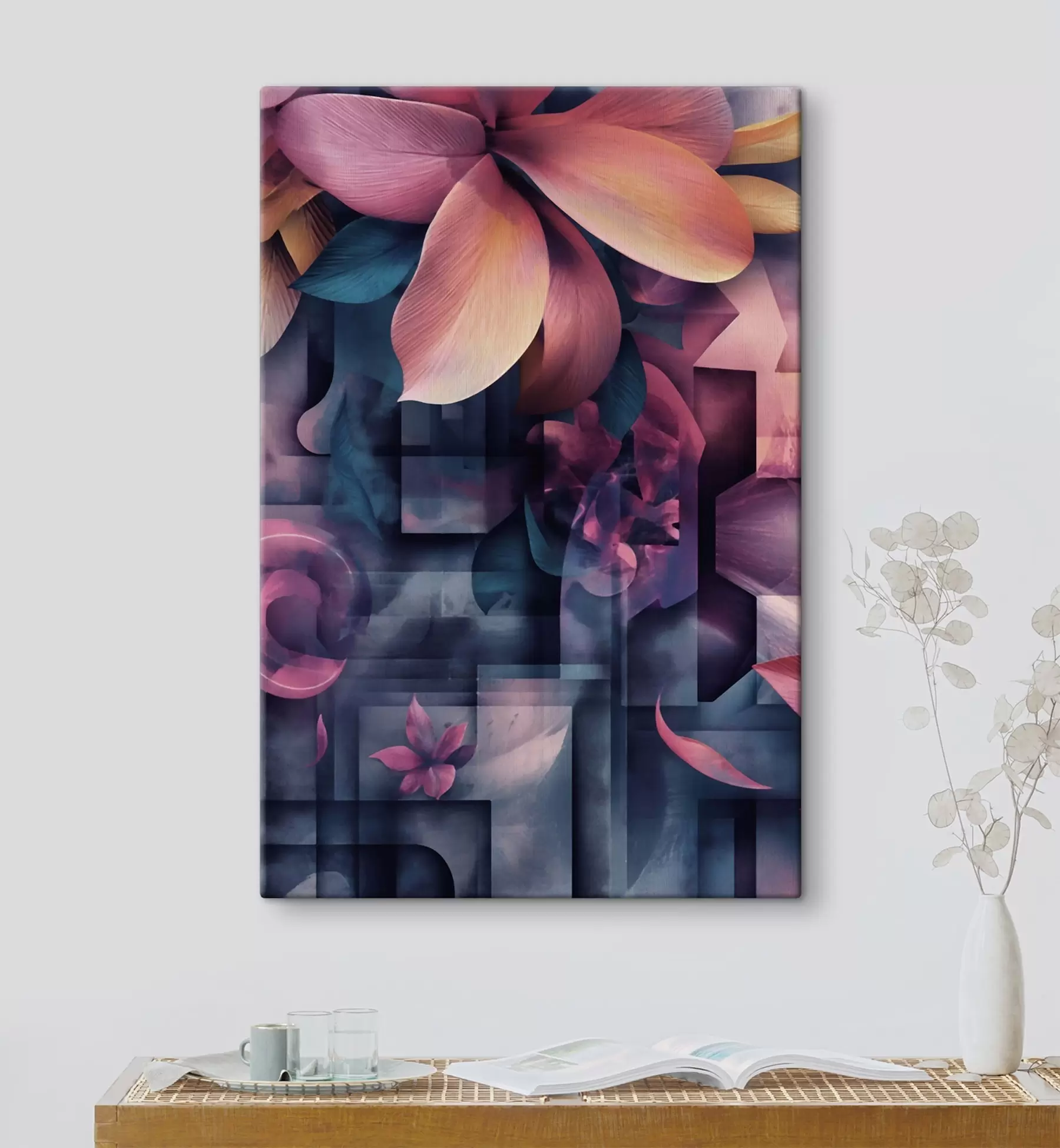 Wandbilder Lila tropische Blumen s49730