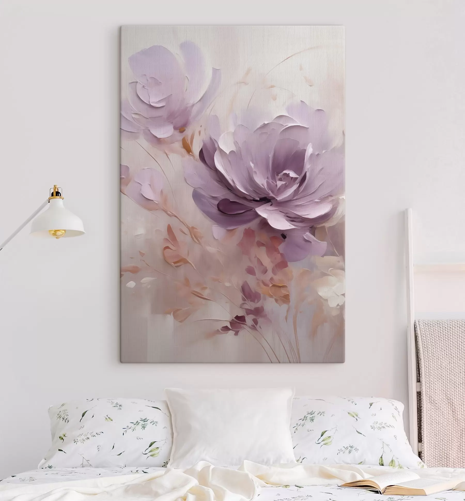 Wandbilder Aquarell einer lila Pfingstrose s49734