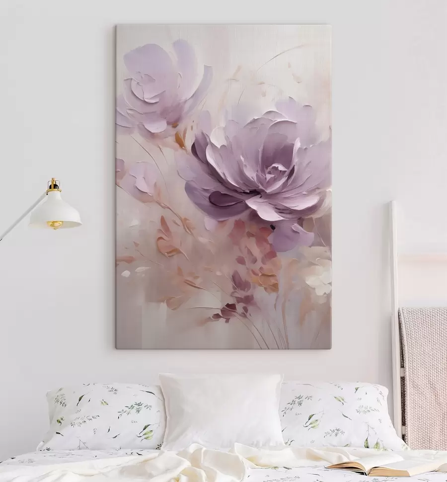 Wandbilder Aquarell einer lila Pfingstrose s49734