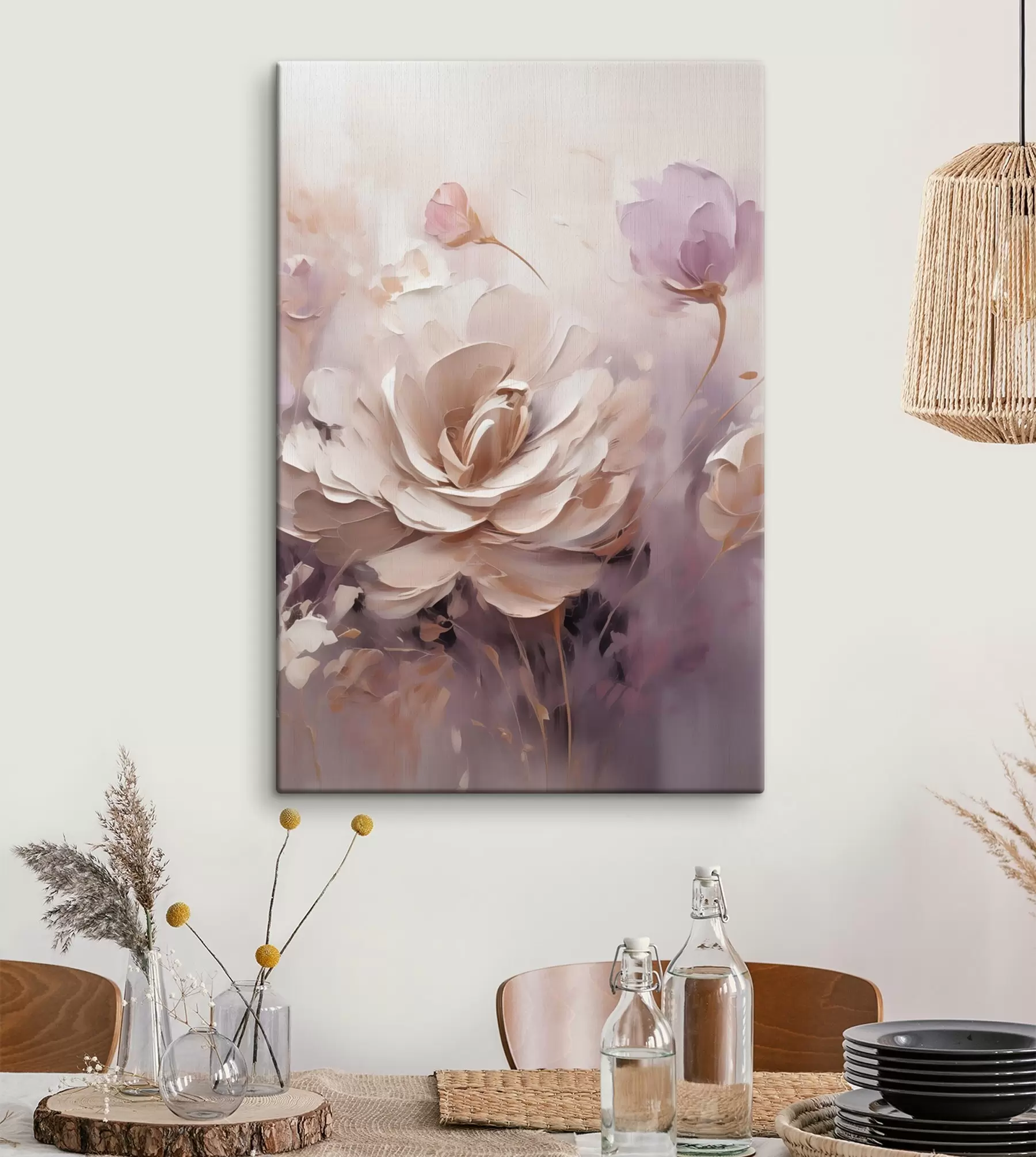 Wandbilder Creme-Rose s49735