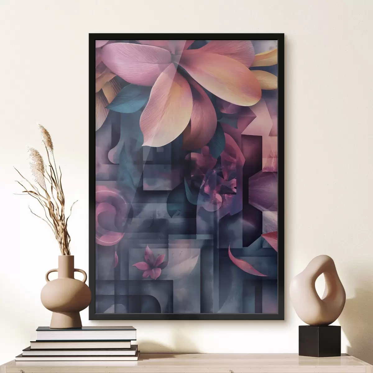 Poster Lila tropische Blumen f49730