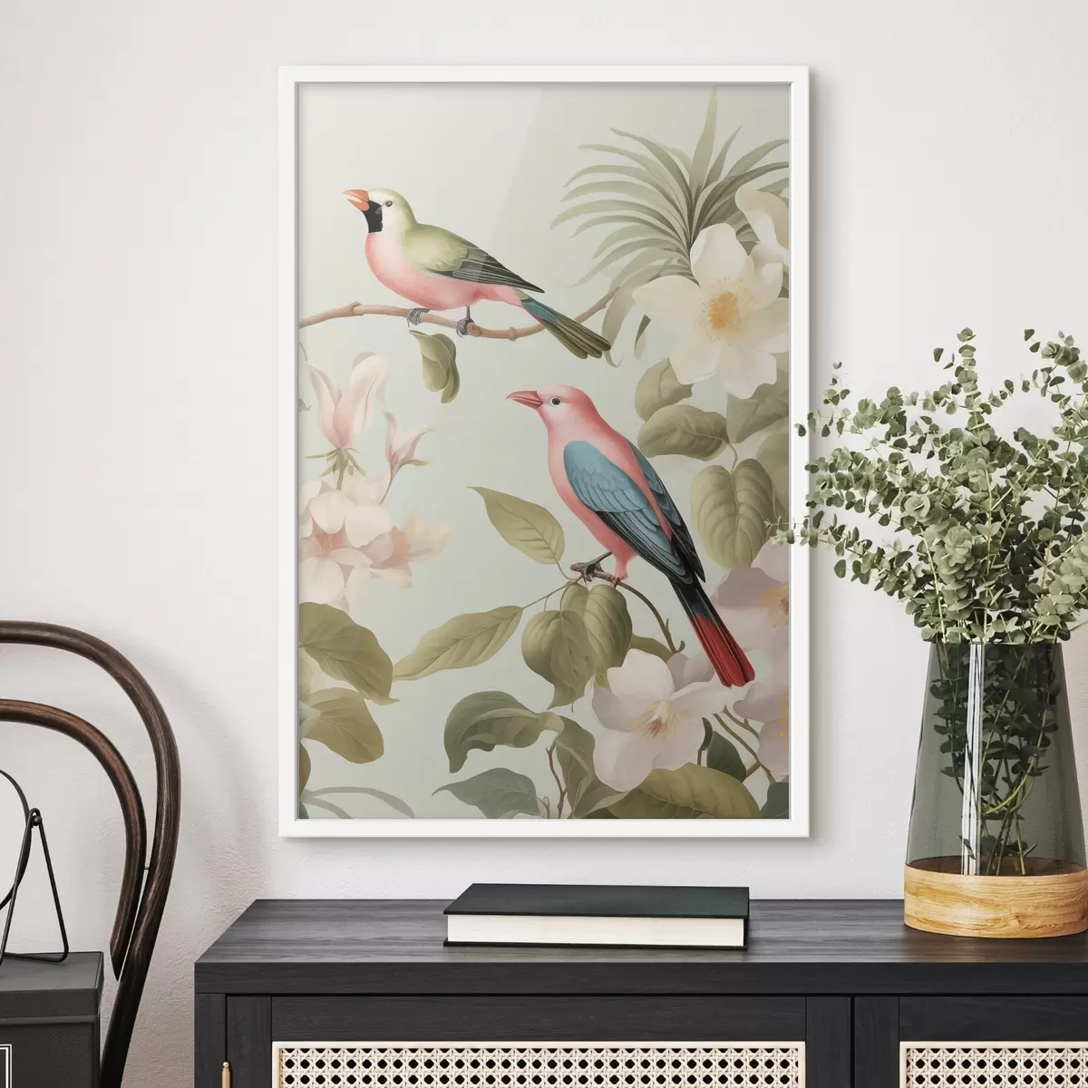 Poster Kolibri in einem blühenden Garten f49733